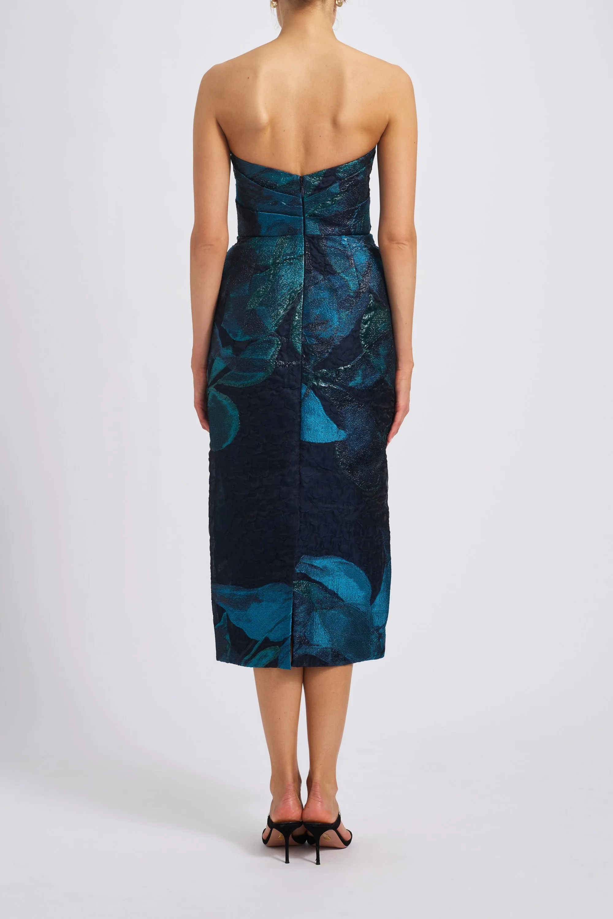 Cloqué Strapless Cocktail Dress sold by Amsale product image thumbnail 3