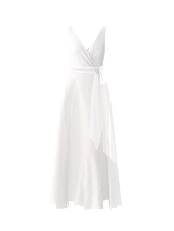 Bodice(Ava), Skirt(Cerisa),Belt(Sash), white sold by Amsale