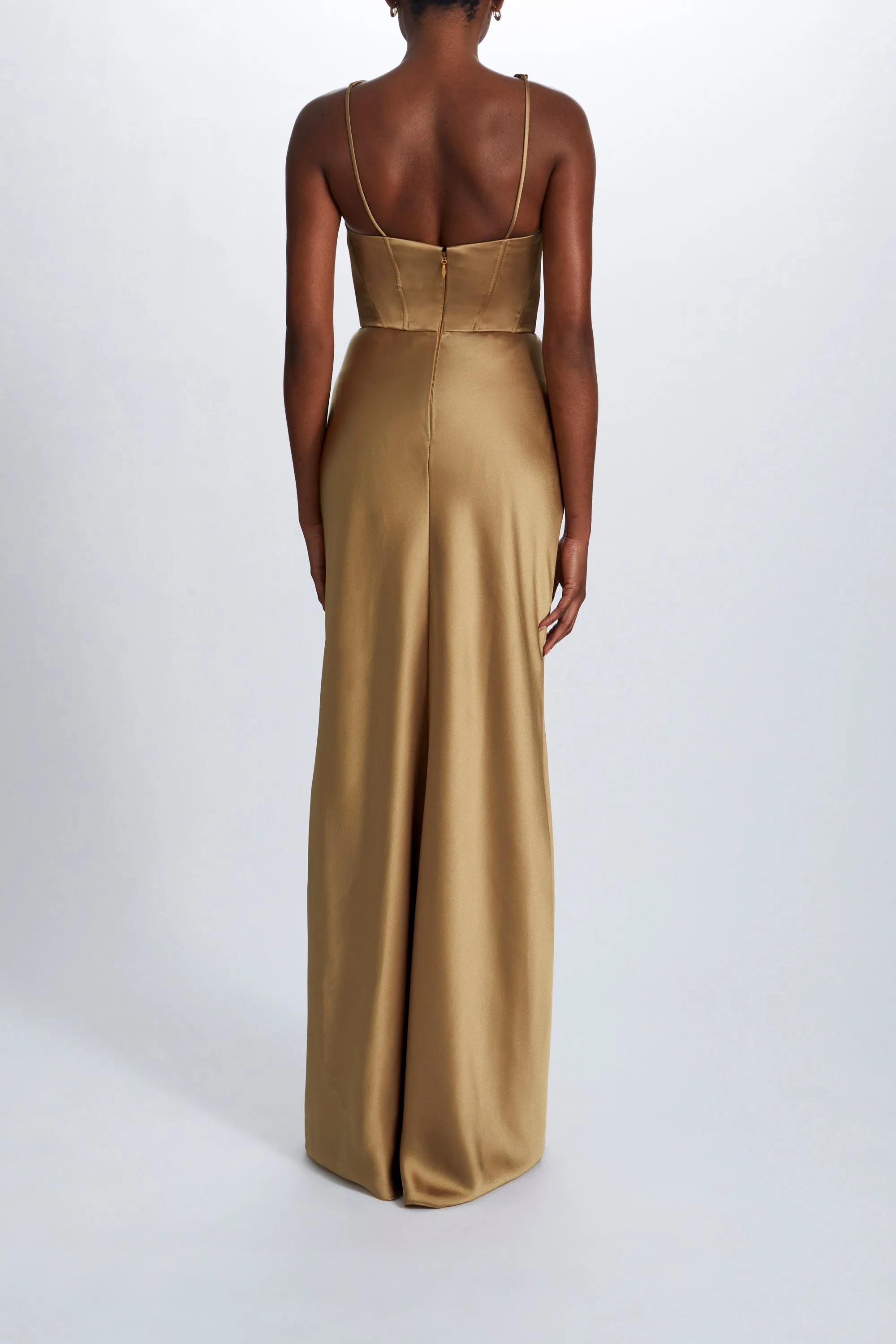 Fluid Satin Corset Gown sold by Amsale product image thumbnail 3