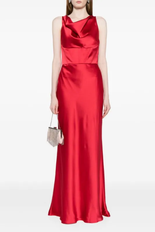 Fluid Satin Corset Gown made by Amsale