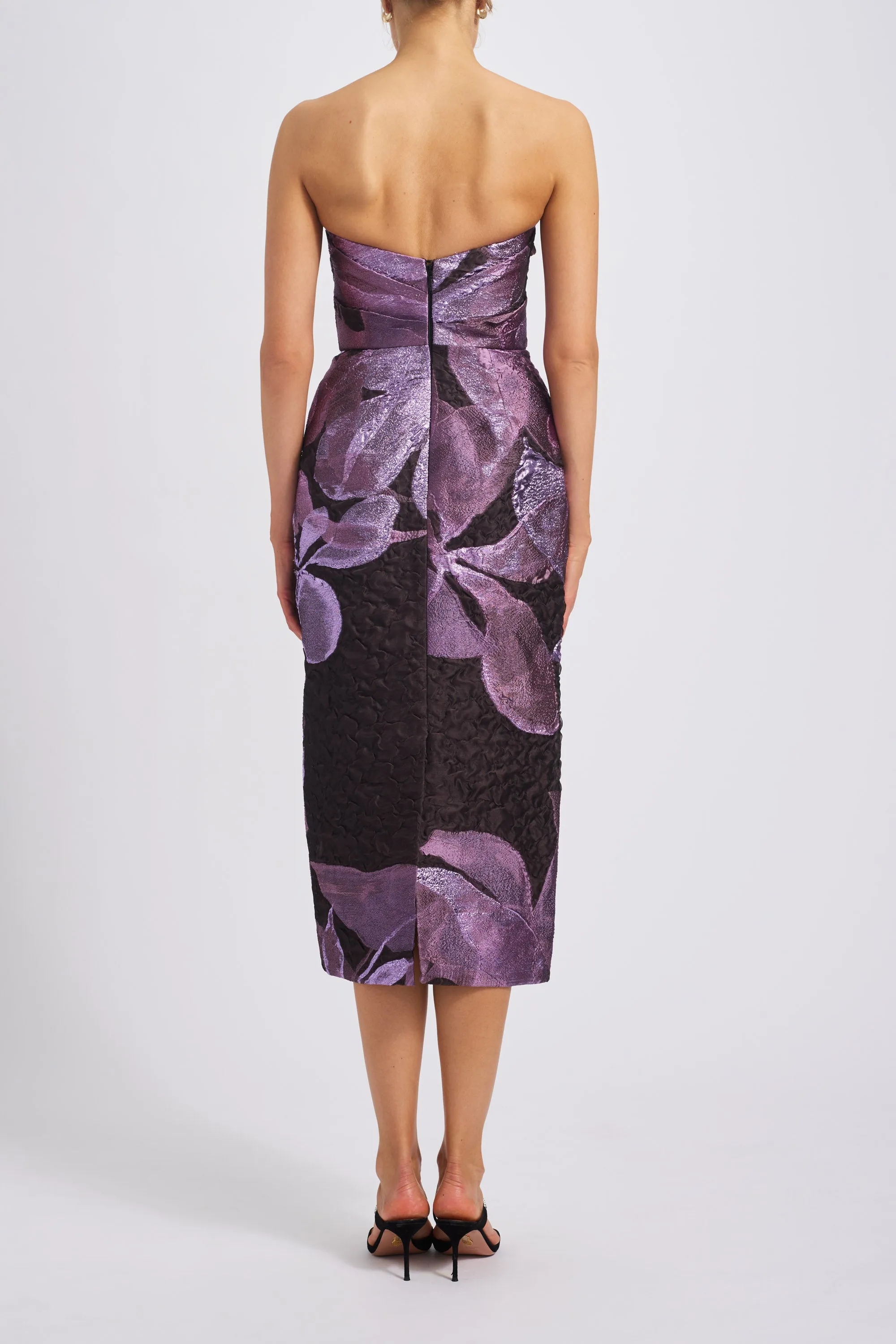 Cloqué Strapless Cocktail Dress sold by Amsale product image thumbnail 3