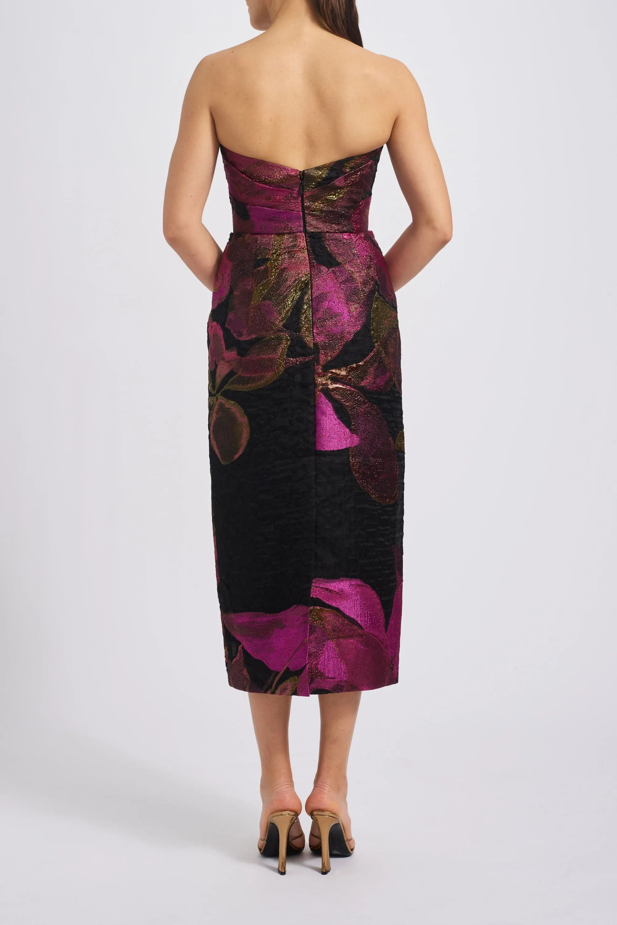 Cloqué Strapless Cocktail Dress sold by Amsale product image thumbnail 3