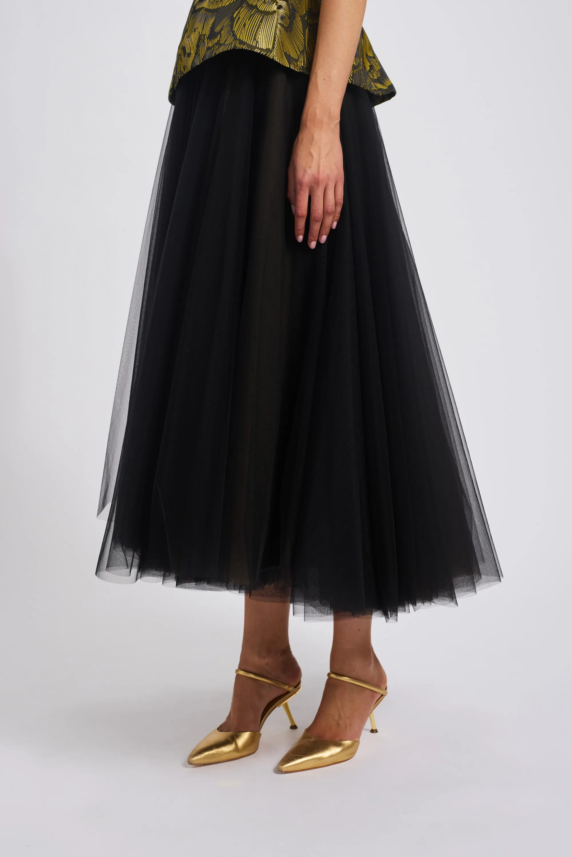 Jacquard Peplum Corset Dress sold by Amsale product image thumbnail 5