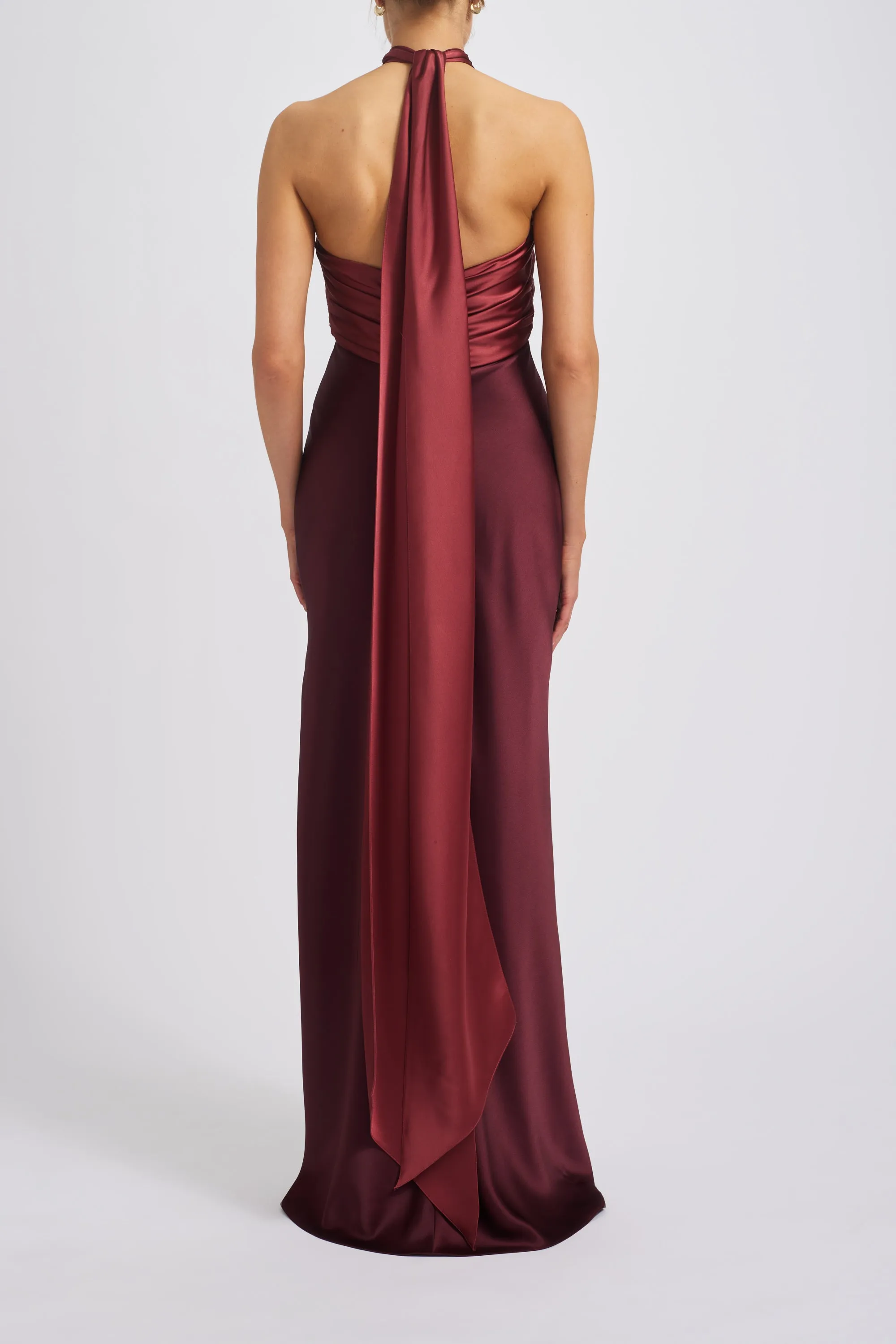 Fluid Satin Halter Dress sold by Amsale product image thumbnail 3