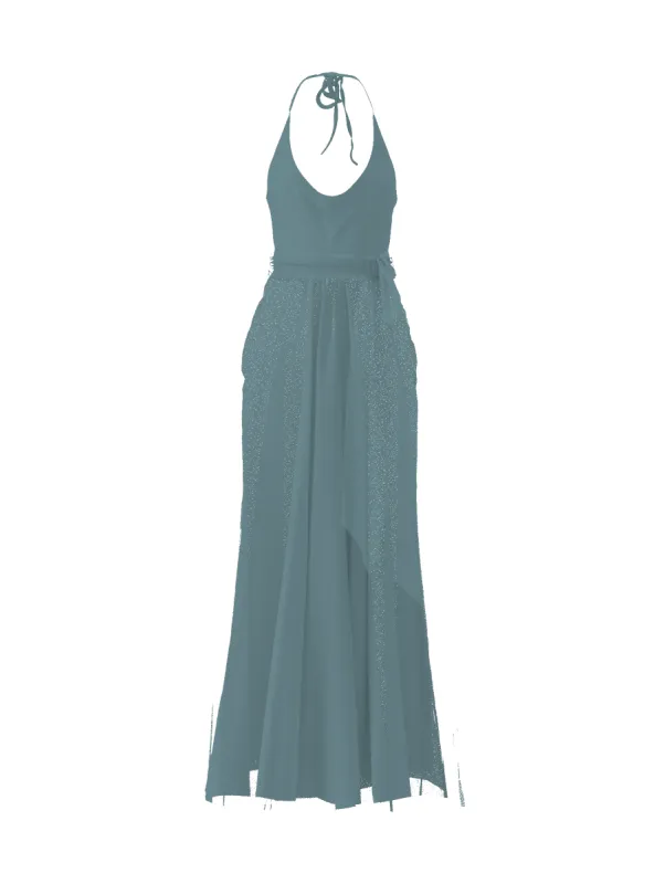 Bodice(Daryn), Skirt(Justine),Belt(Sash), teal sold by Amsale