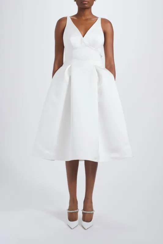 Duchess Satin Flower Dress sold by Amsale