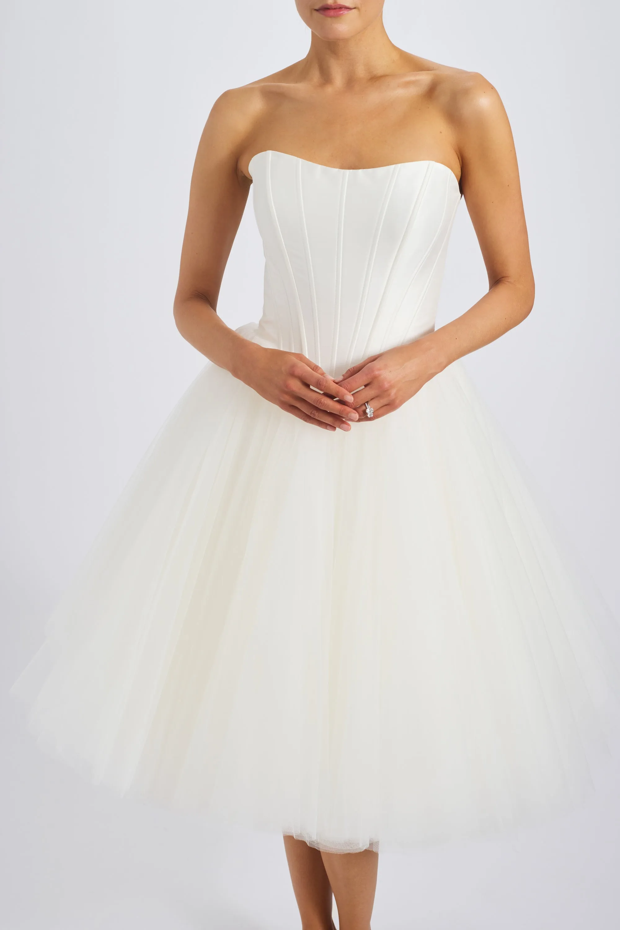 Drop-Waist Corset Dress sold by Amsale product image thumbnail 5