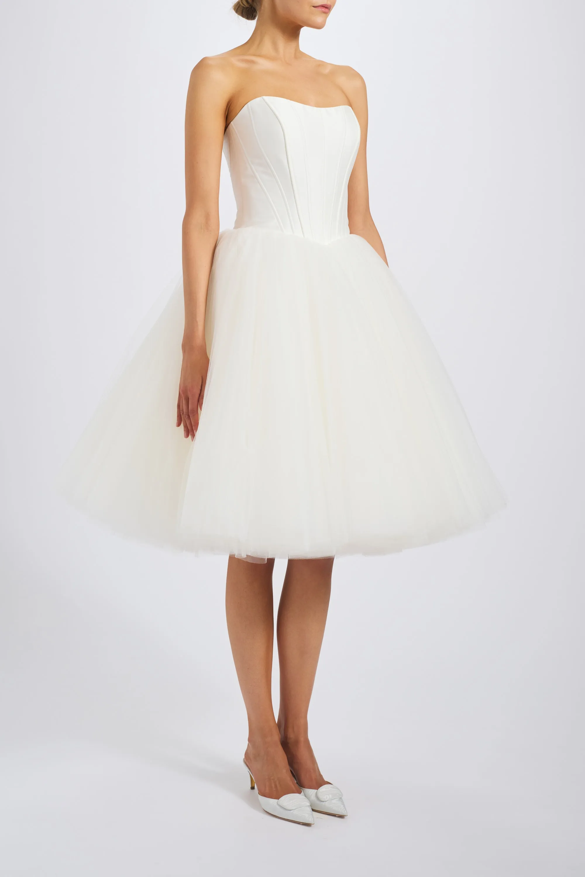 Drop-Waist Corset Dress sold by Amsale product image thumbnail 4