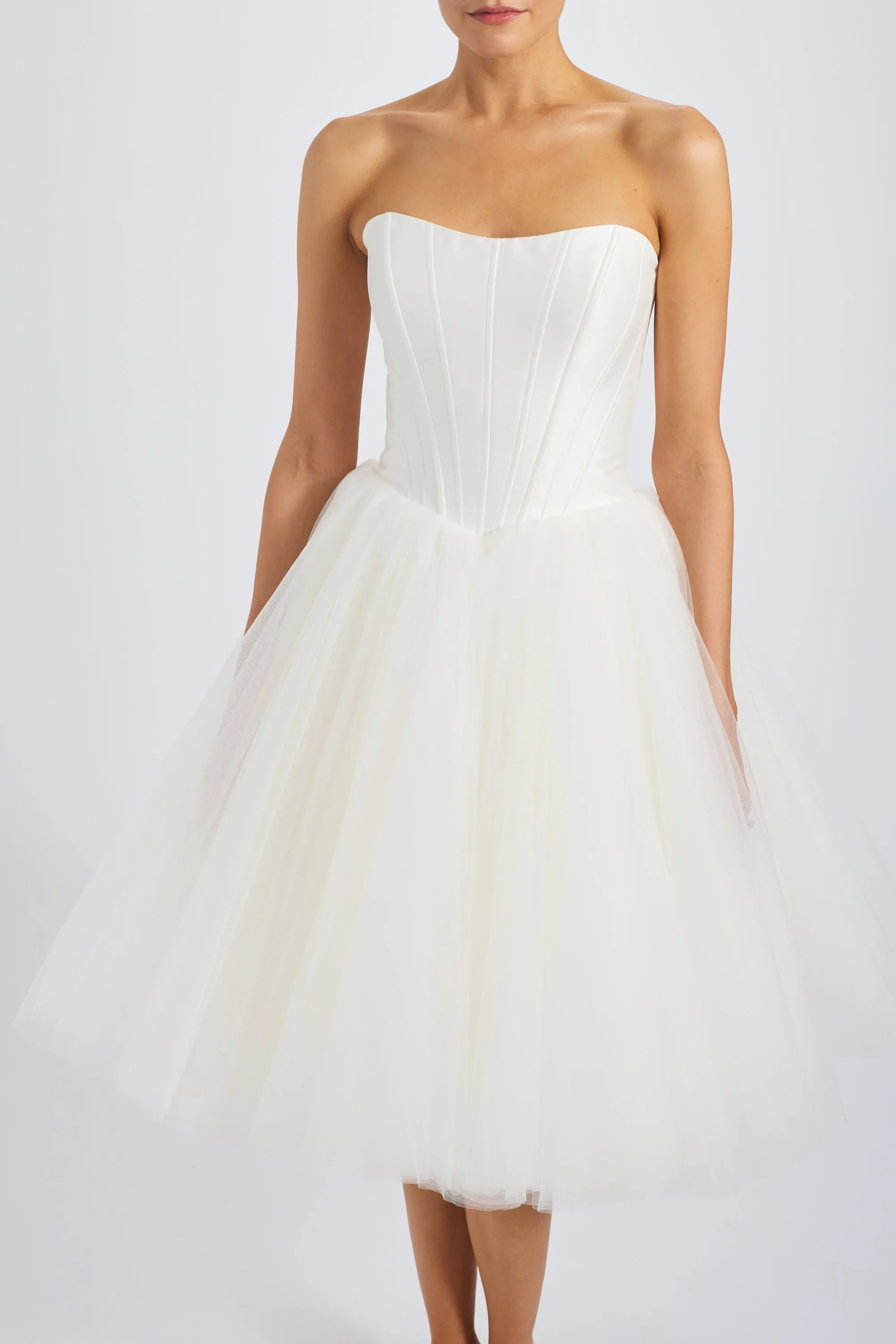 Drop-Waist Corset Dress sold by Amsale product image thumbnail 2