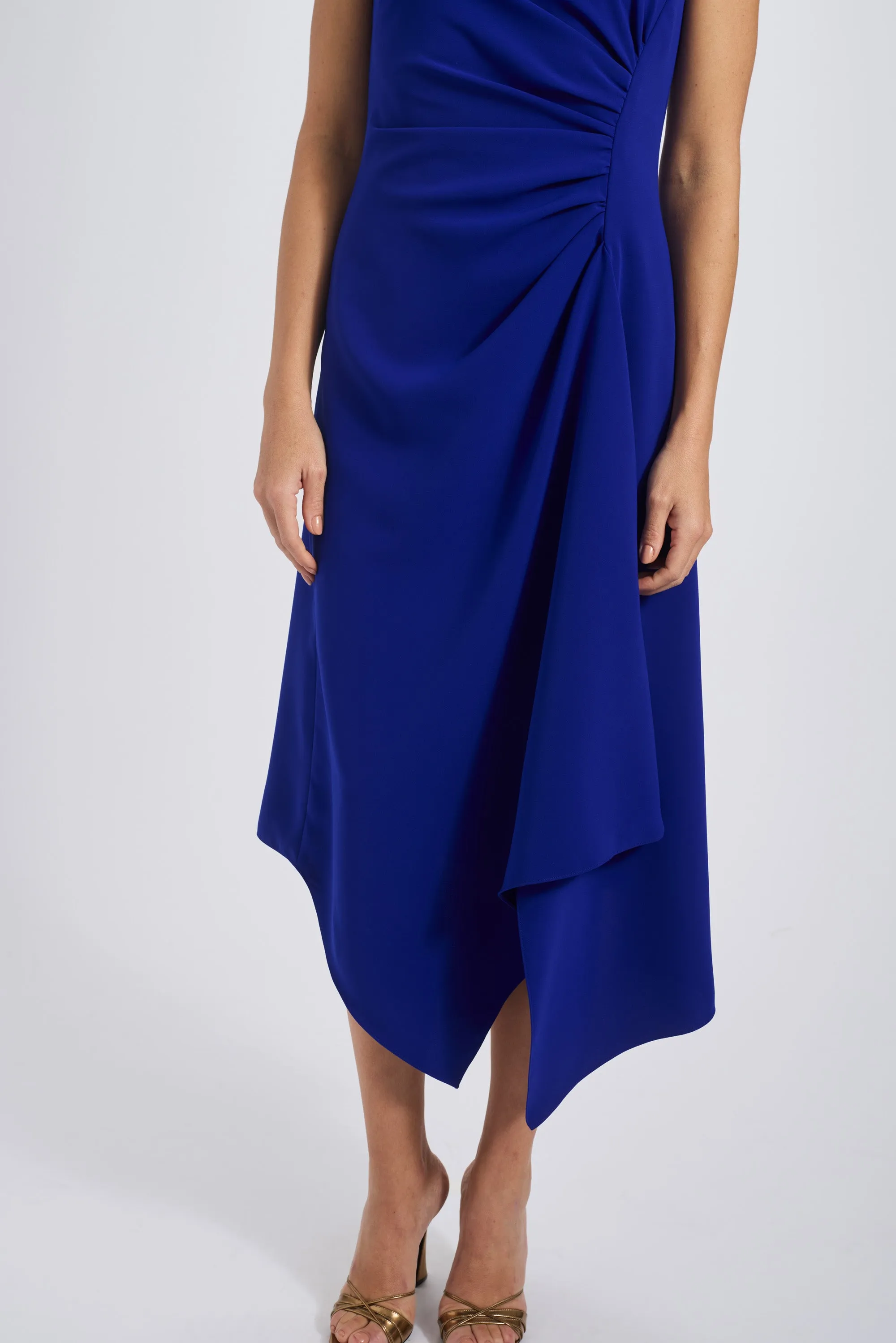 Draped Crepe Midi Dress sold by Amsale product image thumbnail 4