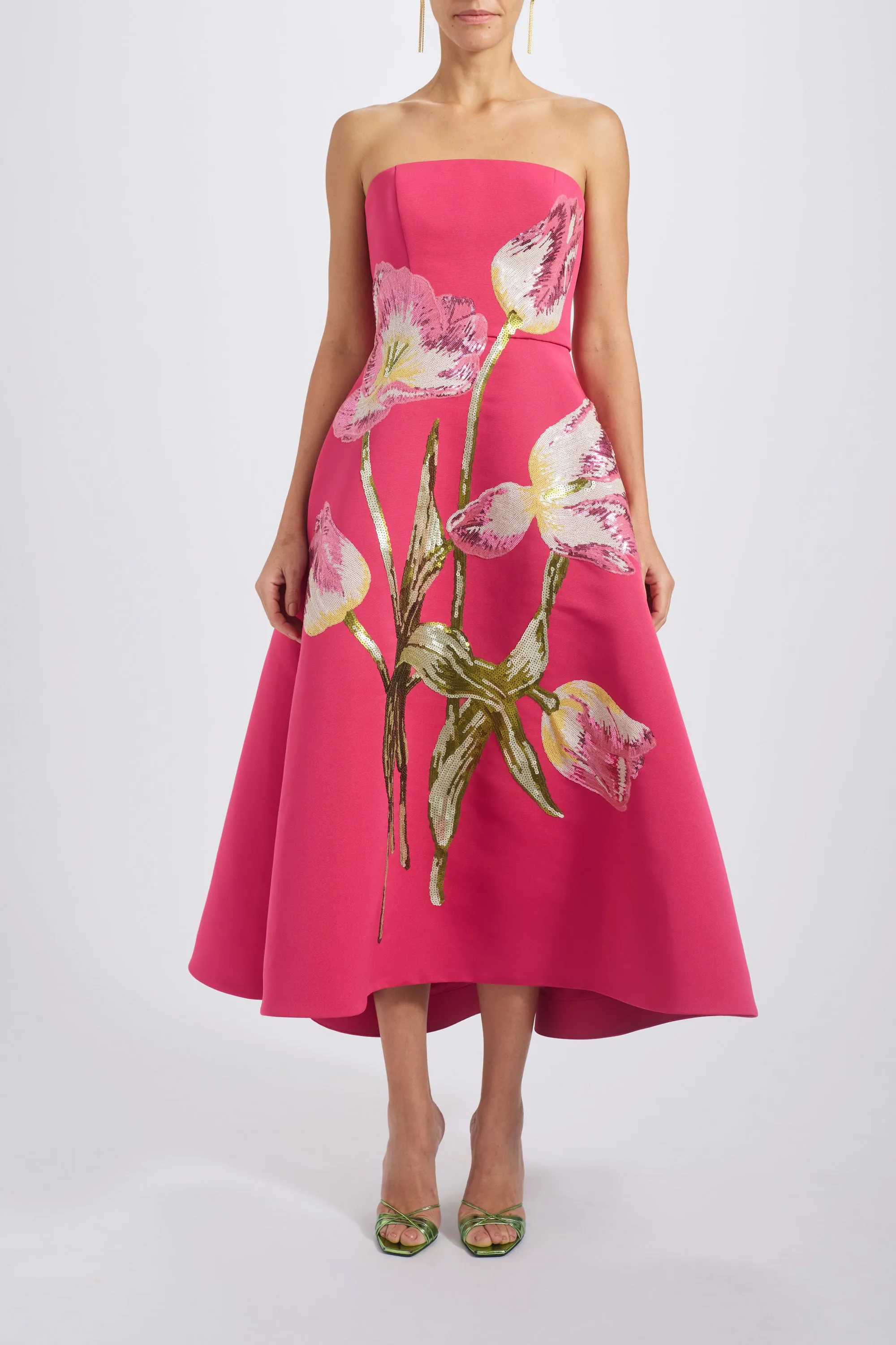 Sequin Appliqué Midi Dress sold by Amsale product image thumbnail 3