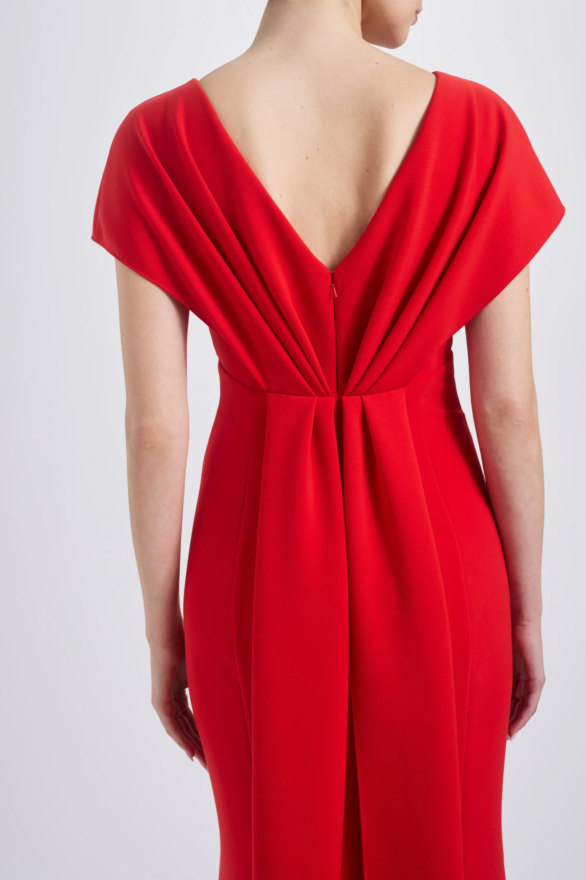 Italian Stretch Crepe V-neck Gown sold by Amsale product image thumbnail 3