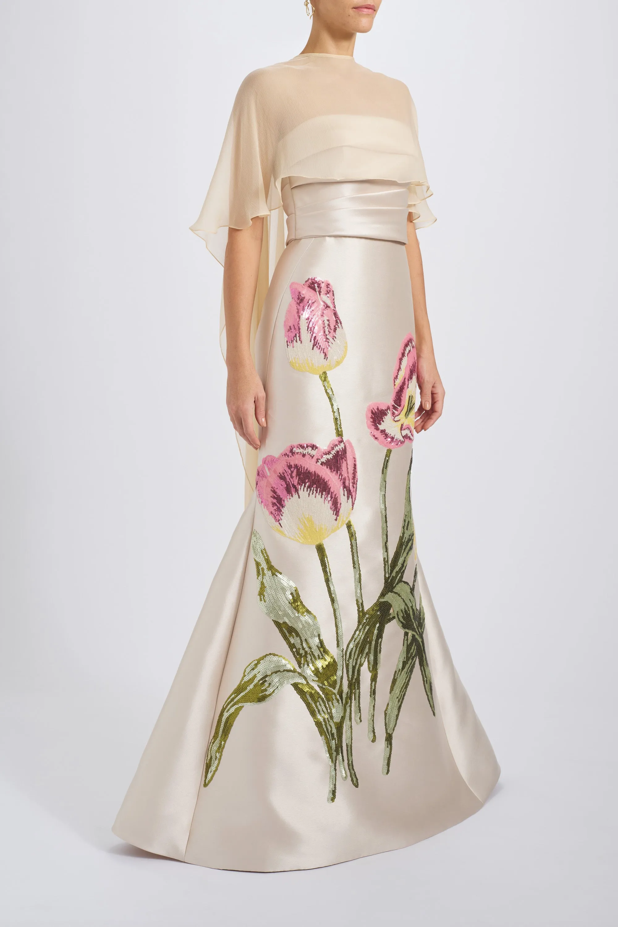 Silk Chiffon Cape sold by Amsale product image thumbnail 3