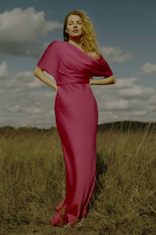 Hammered Satin Off-the-Shoulder Dress sold by Amsale