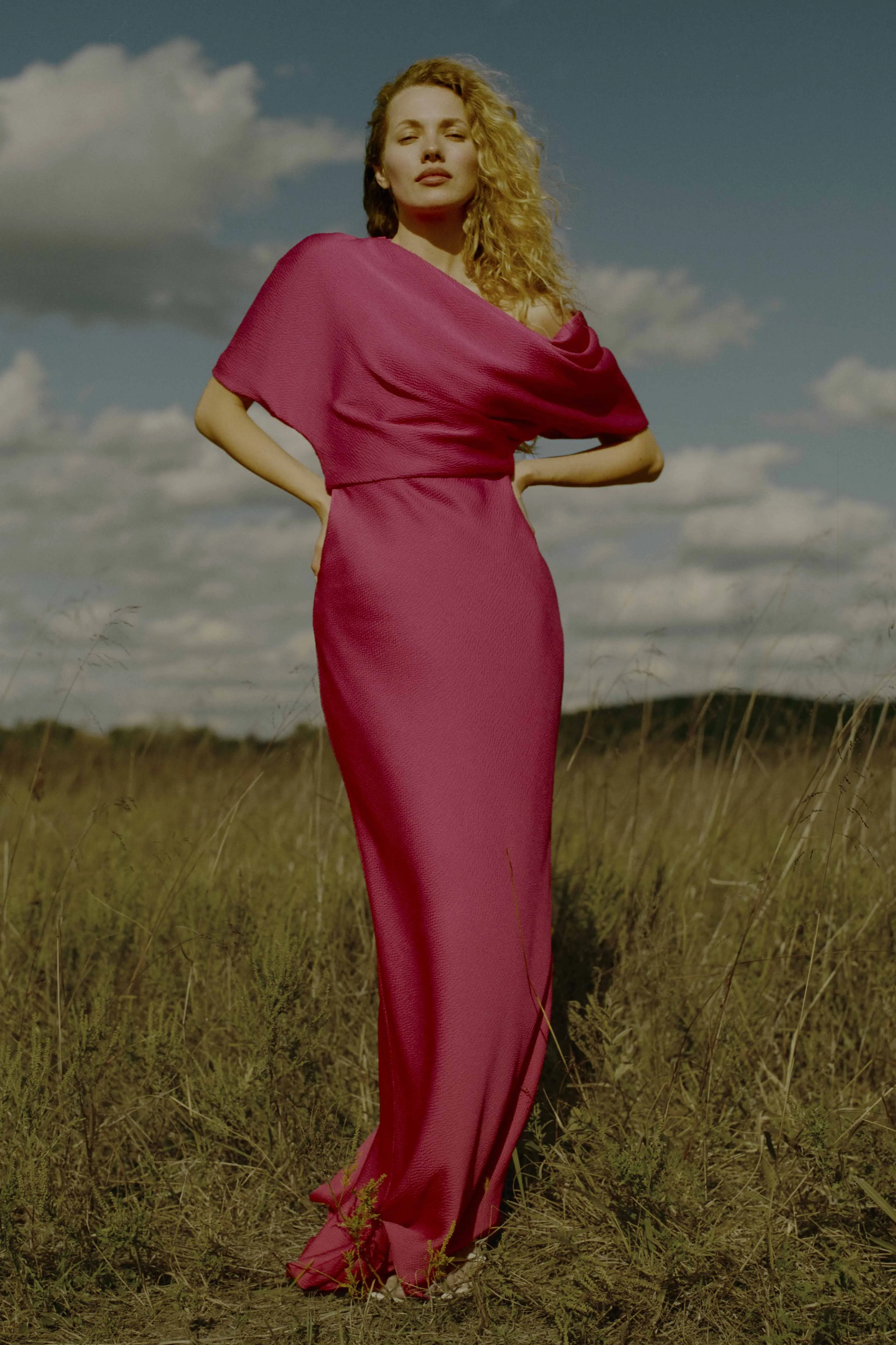 Hammered Satin Off-the-Shoulder Dress sold by Amsale