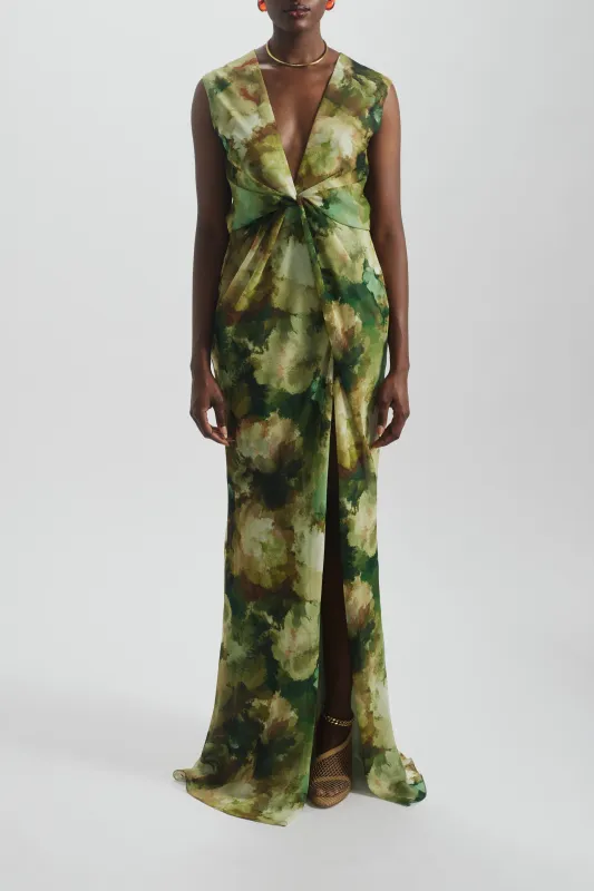 Watercolor Twisted Front Dress sold by Amsale