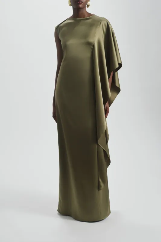 Cascading Drape Column Dress sold by Amsale
