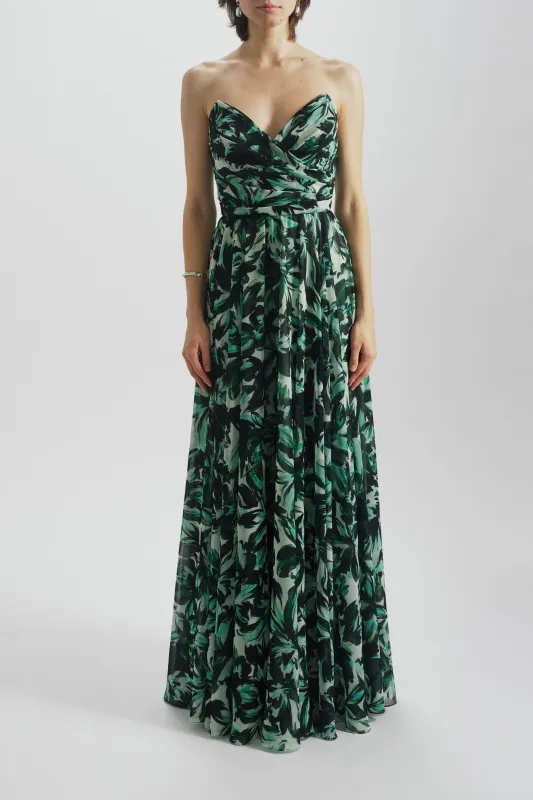Printed Strapless Dress sold by Amsale