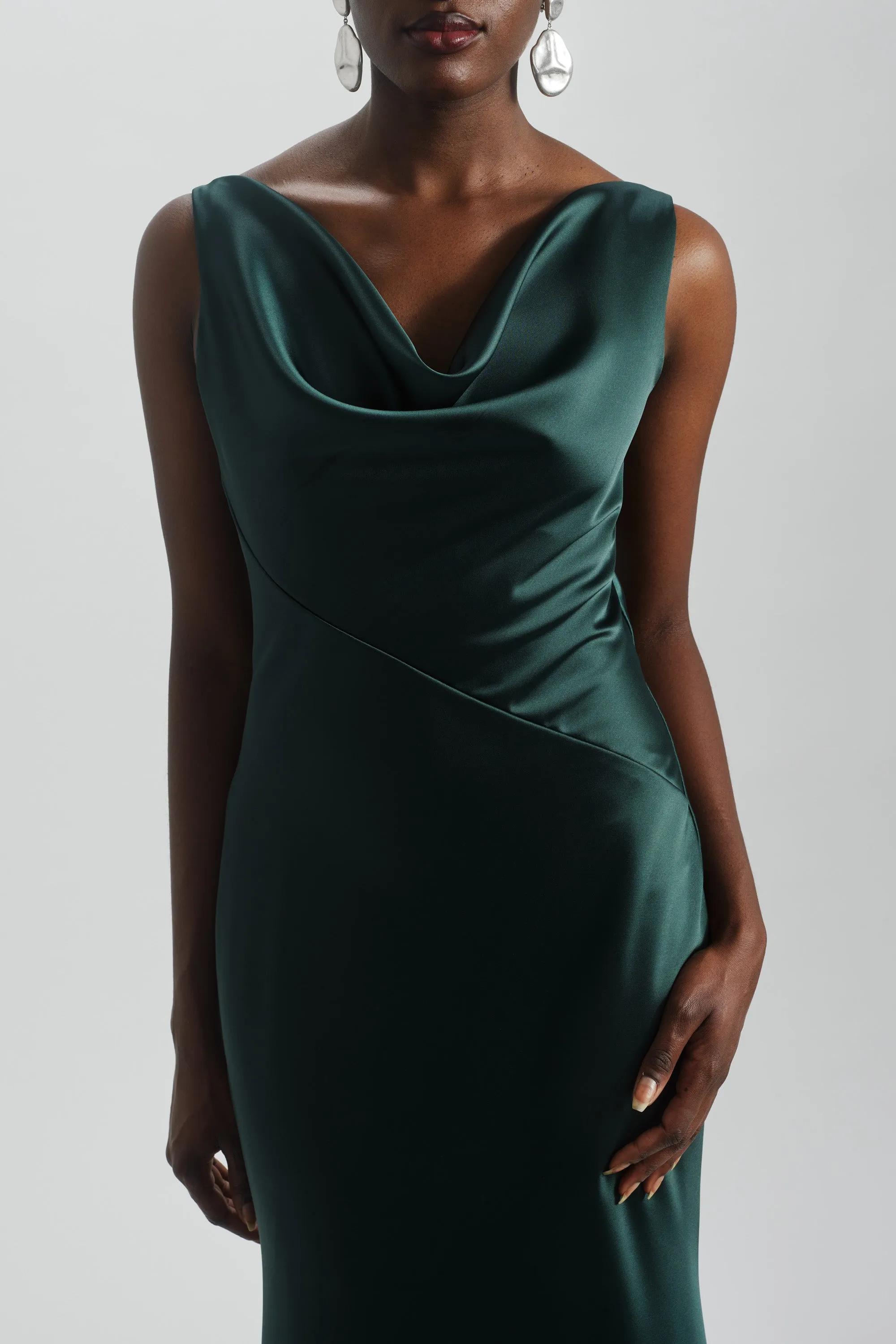 Bias Cut Cowl Neck Dress sold by Amsale product image thumbnail 2