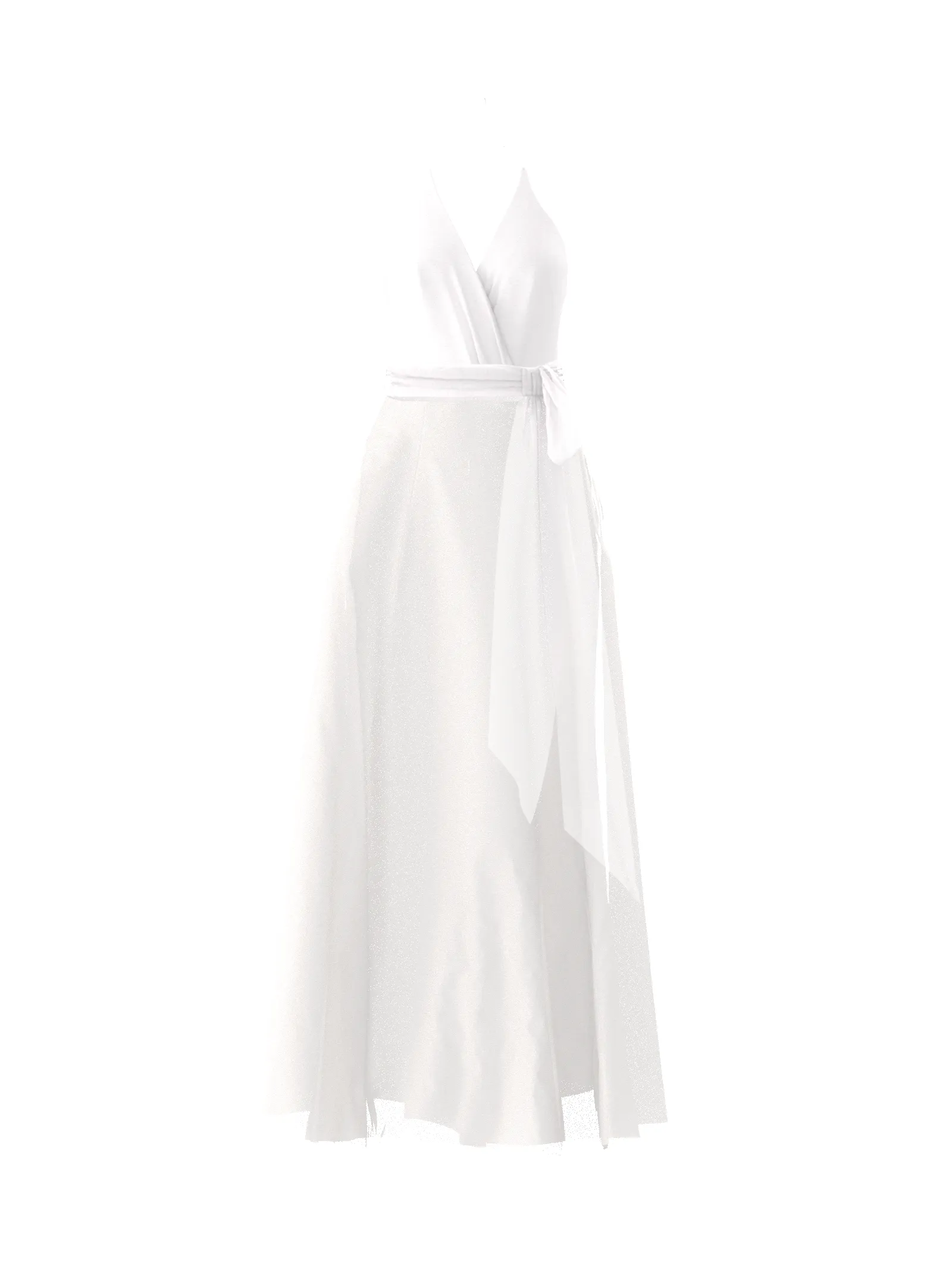 Bodice(Carmelle), Skirt(Cerisa),Belt(Sash), white sold by Amsale