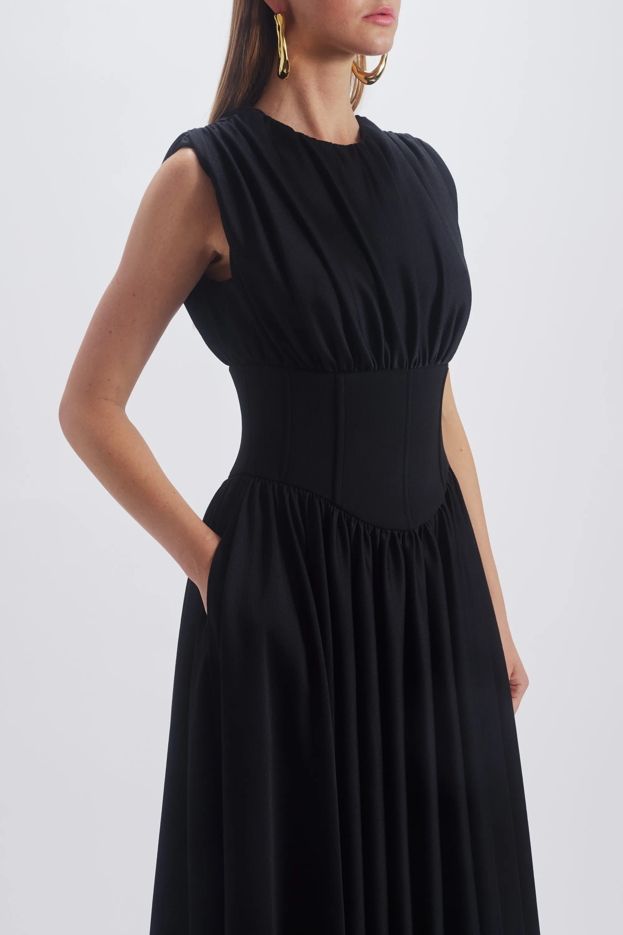 Drop Waist Corset Dress sold by Amsale product image thumbnail 4
