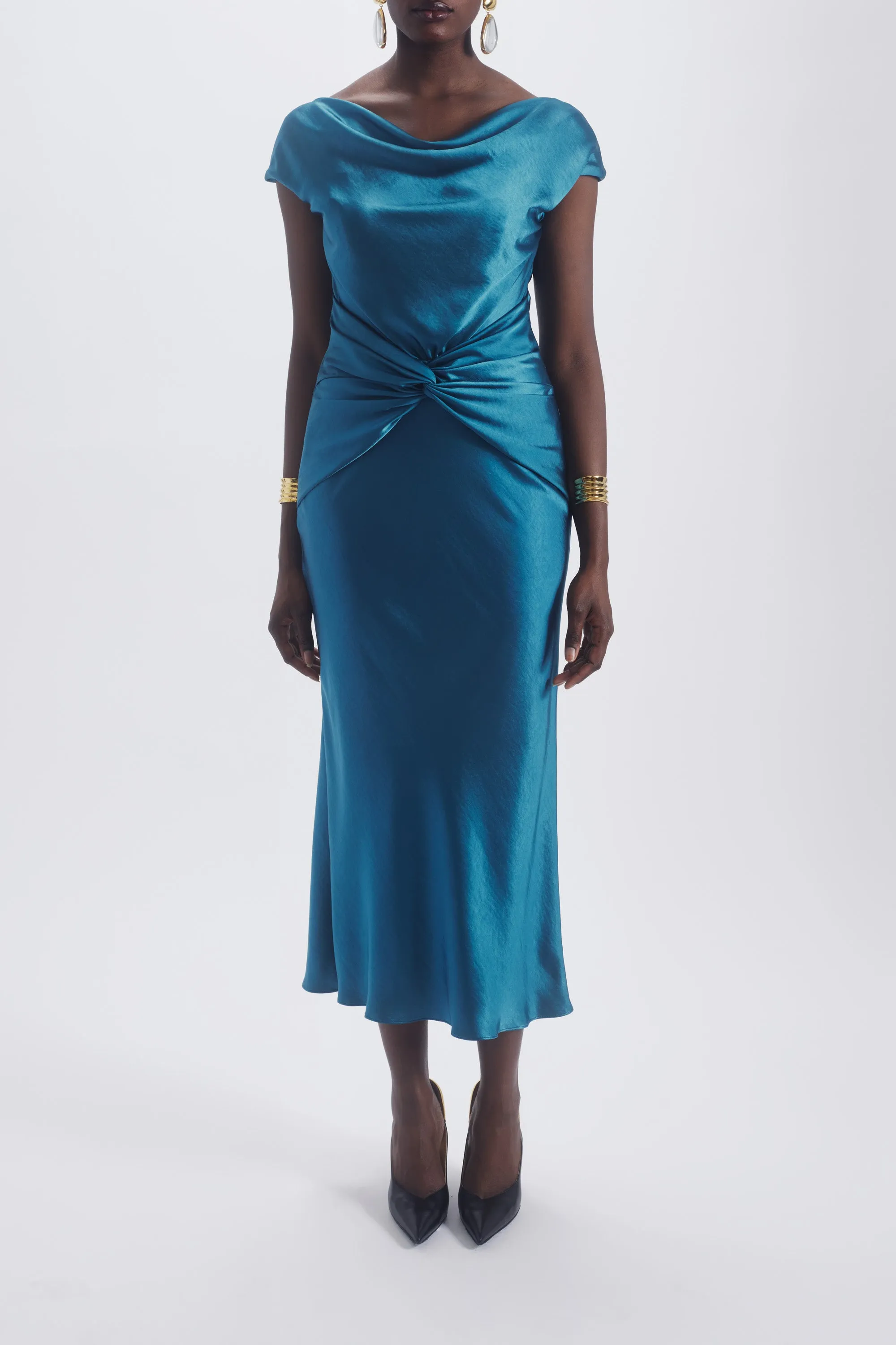 Cowl Twist Knot Dress sold by Amsale product image thumbnail 5