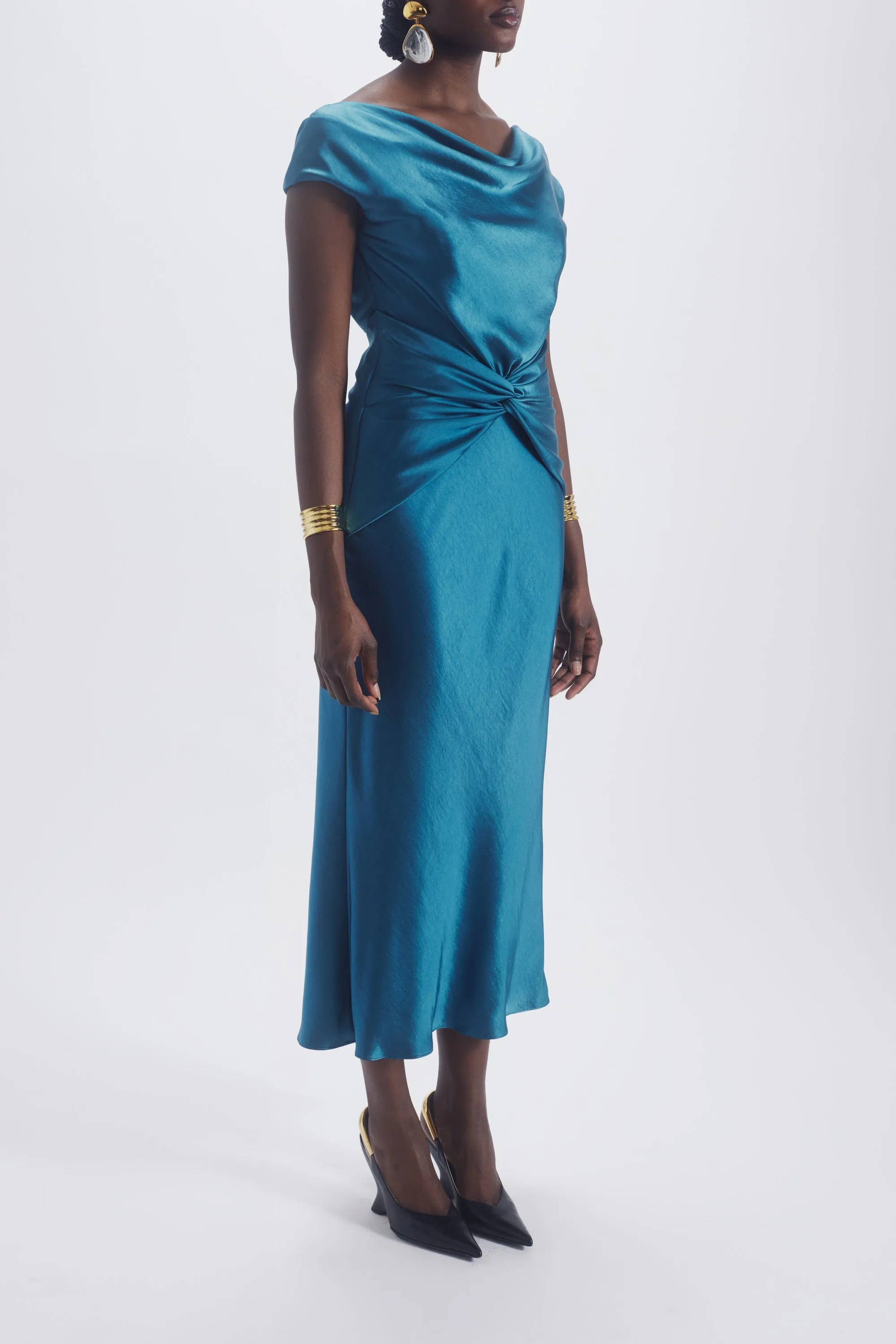 Cowl Twist Knot Dress sold by Amsale product image thumbnail 3