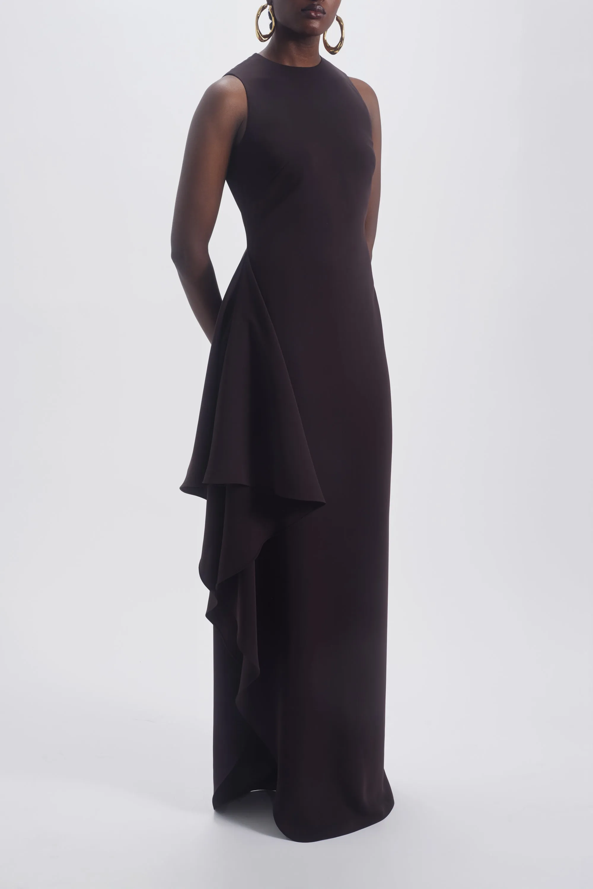 Jewel Neck Drape Dress sold by Amsale product image thumbnail 2