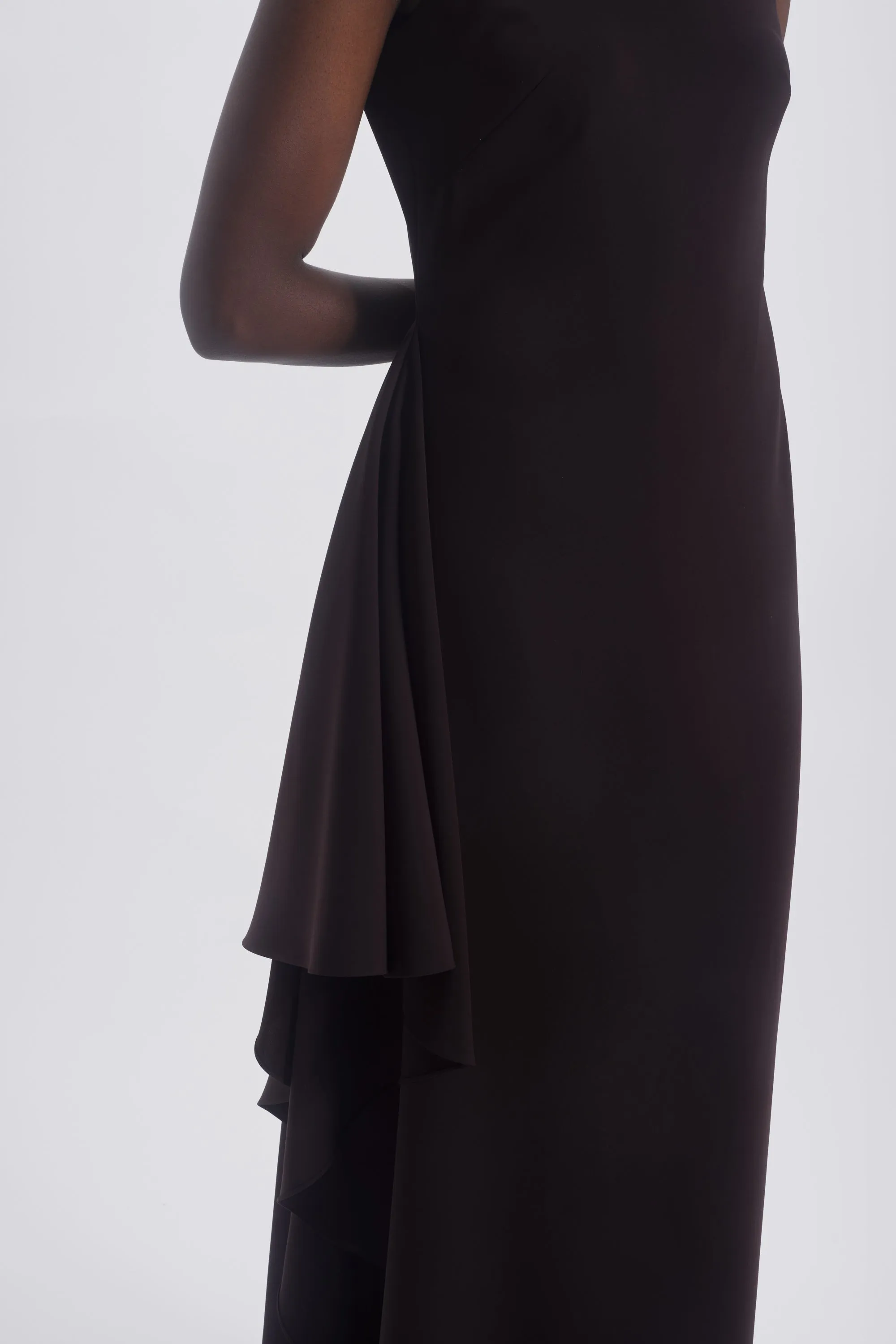 Jewel Neck Drape Dress sold by Amsale product image thumbnail 3