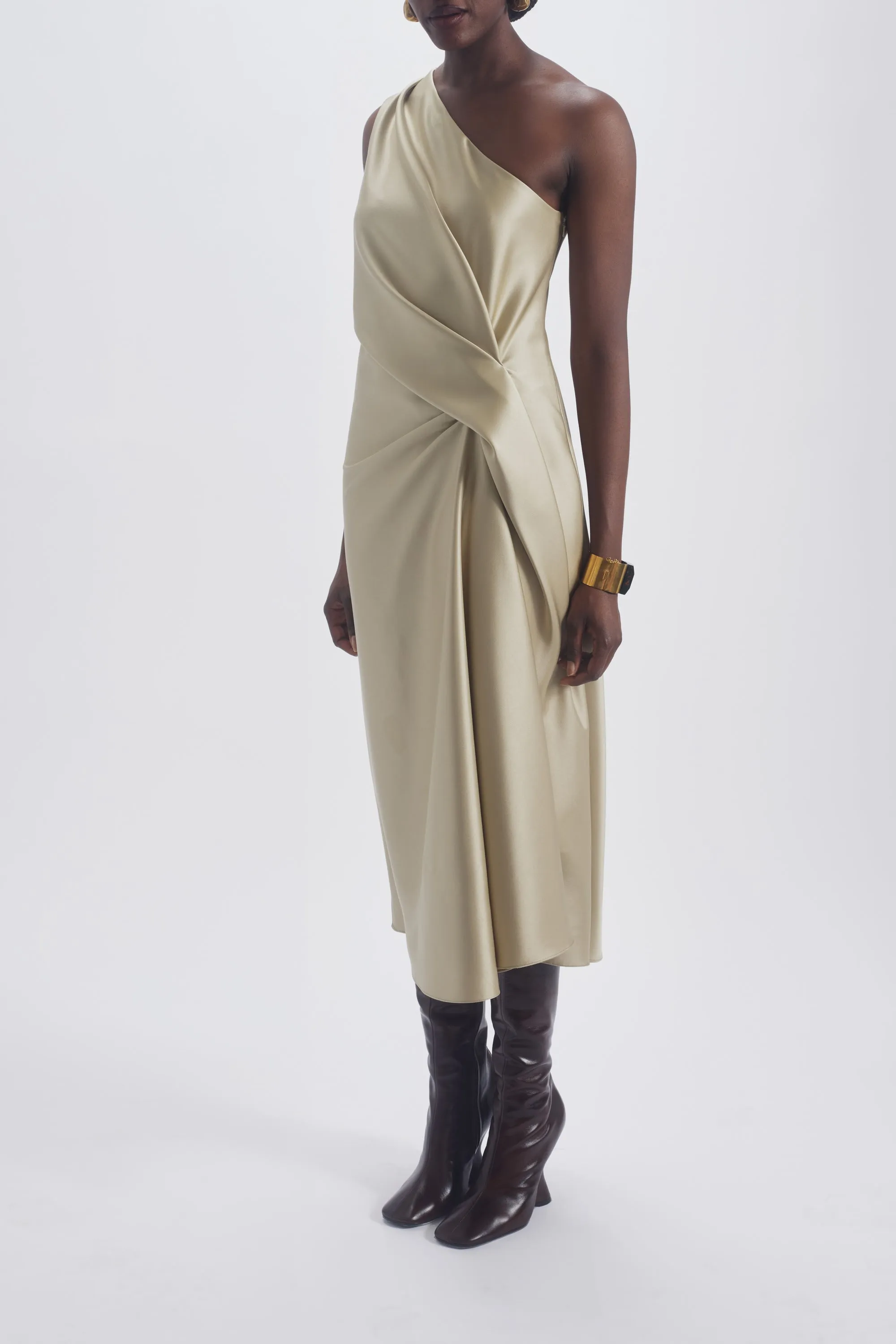 Asymmetric Drape Dress sold by Amsale product image thumbnail 3