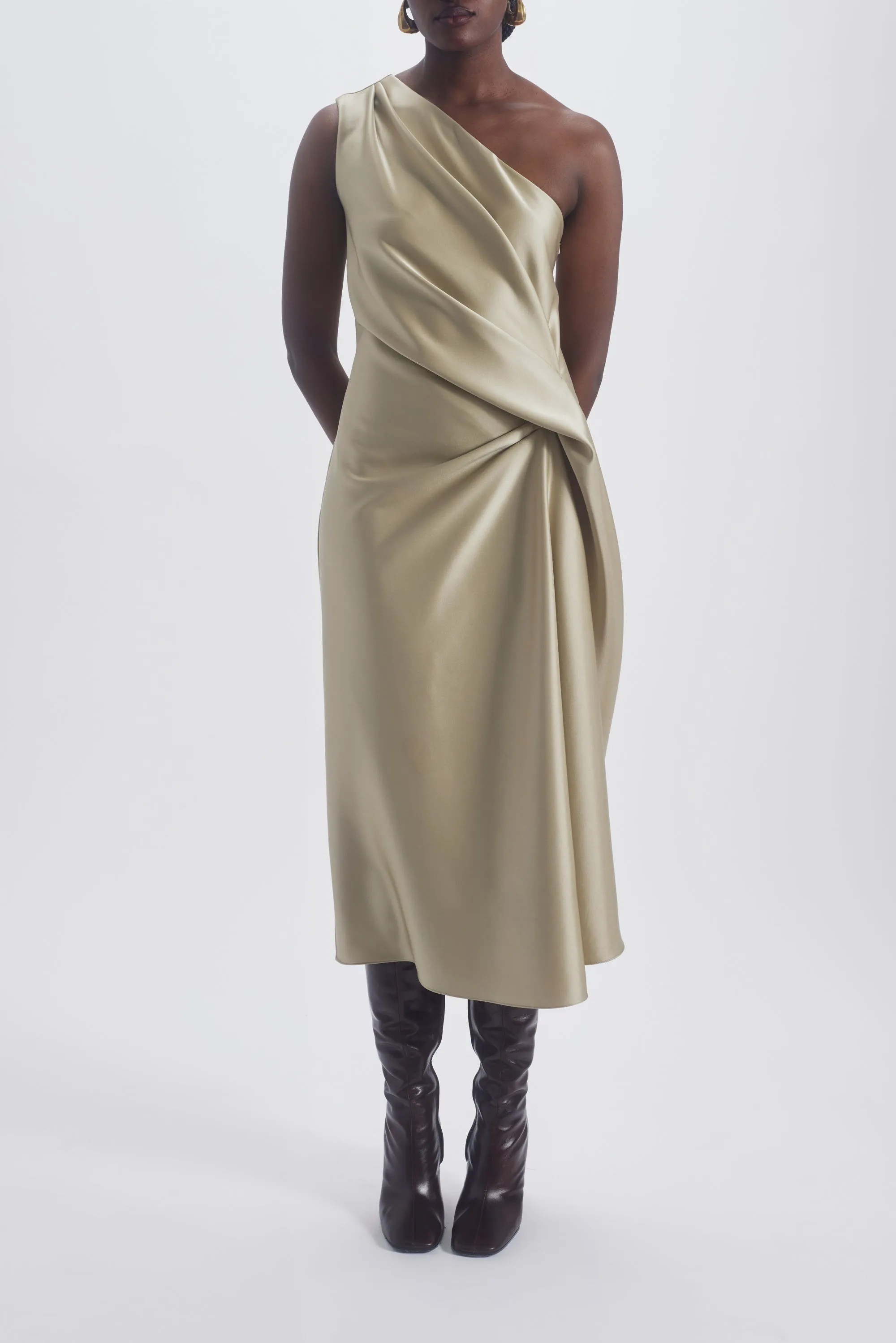 Asymmetric Drape Dress sold by Amsale