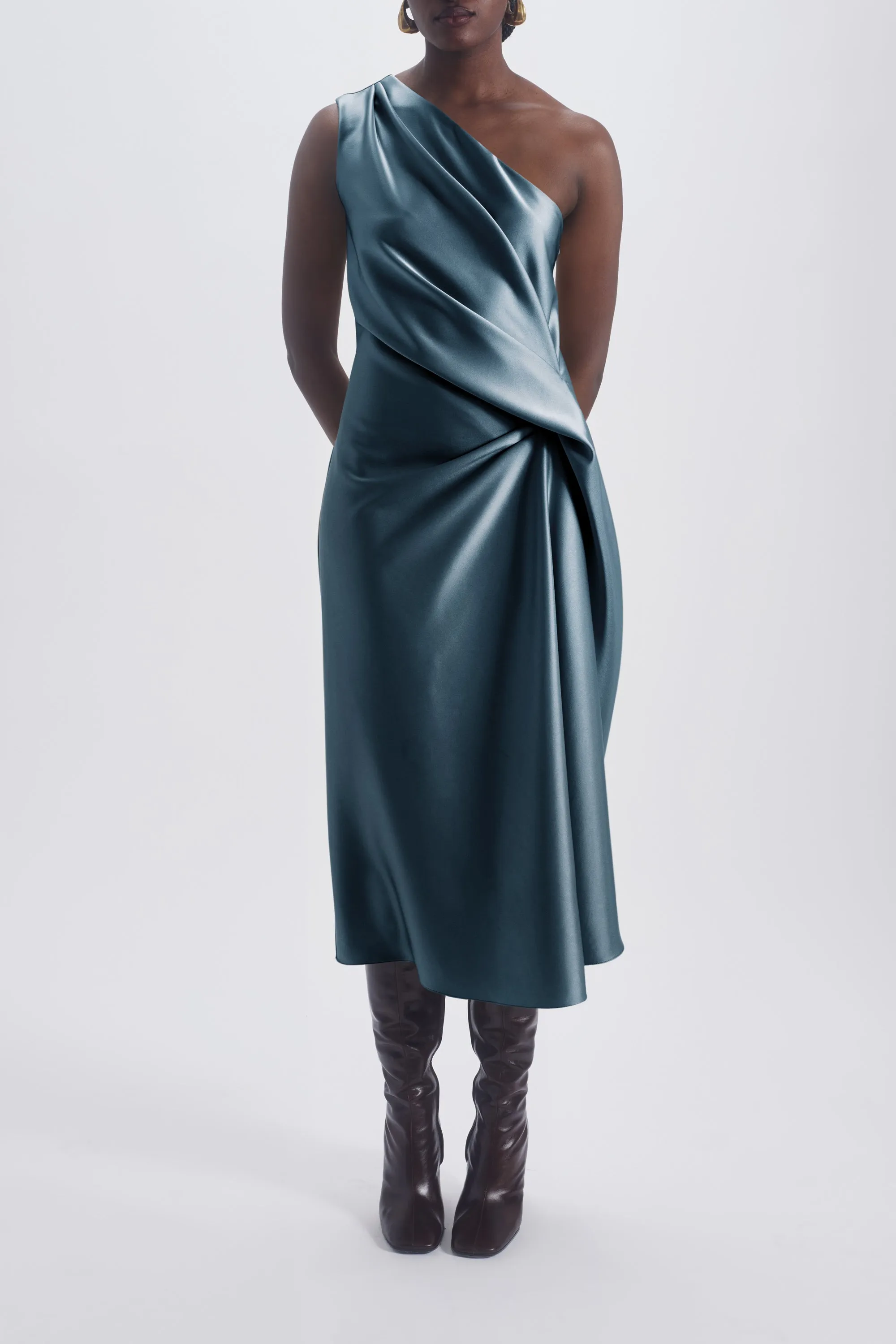 Asymmetric Drape Dress sold by Amsale product image thumbnail 5