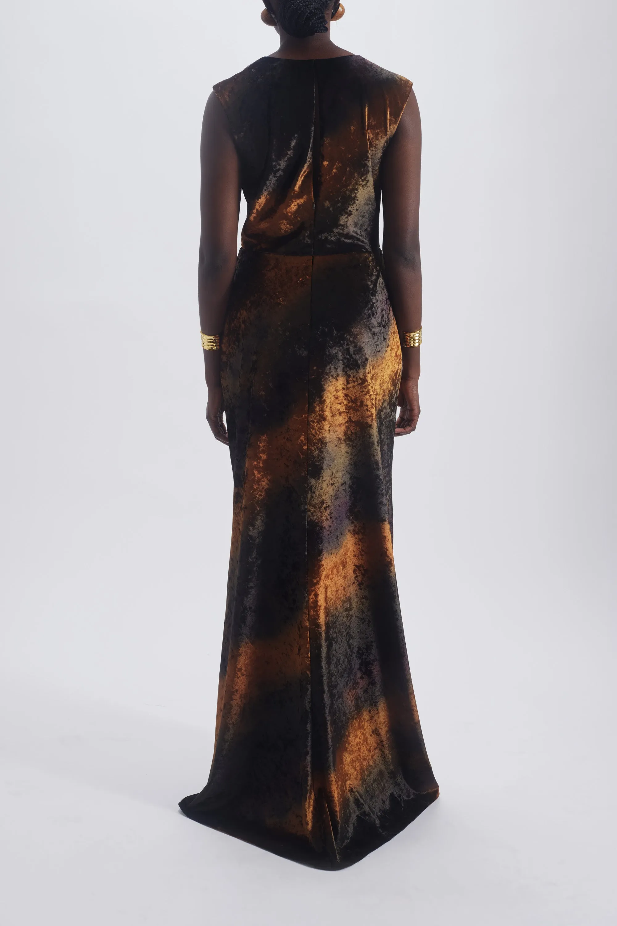 Ombré Velvet Twisted Gown sold by Amsale product image thumbnail 4