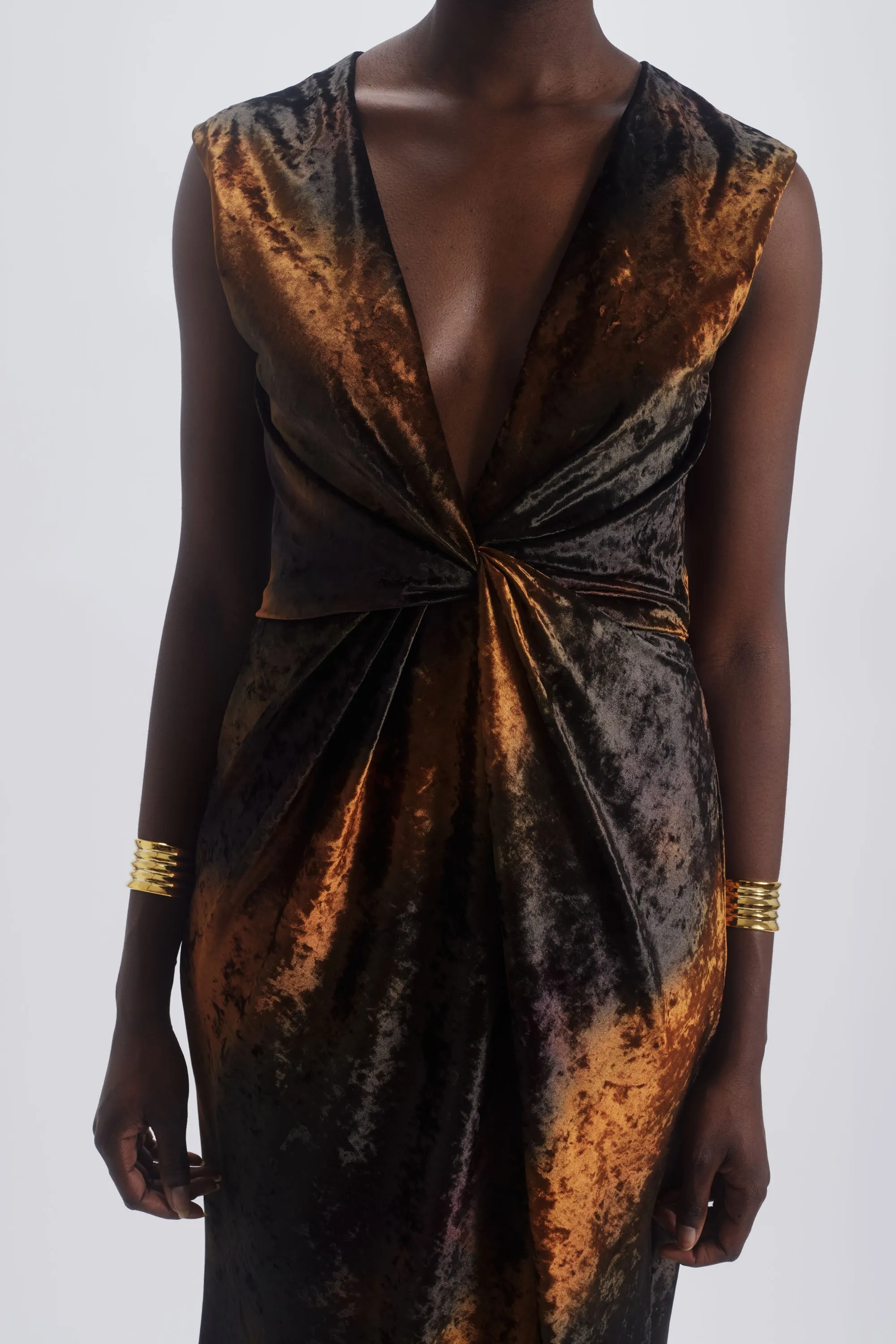 Ombré Velvet Twisted Gown sold by Amsale product image thumbnail 2