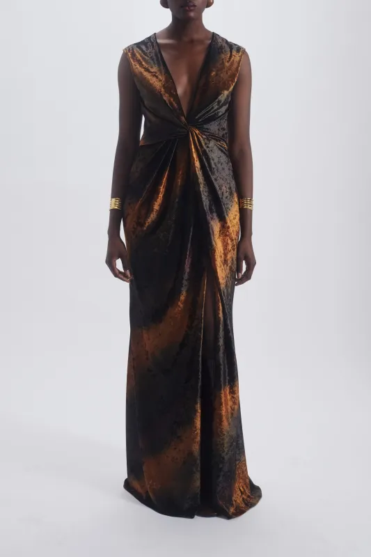 Ombré Velvet Twisted Gown sold by Amsale