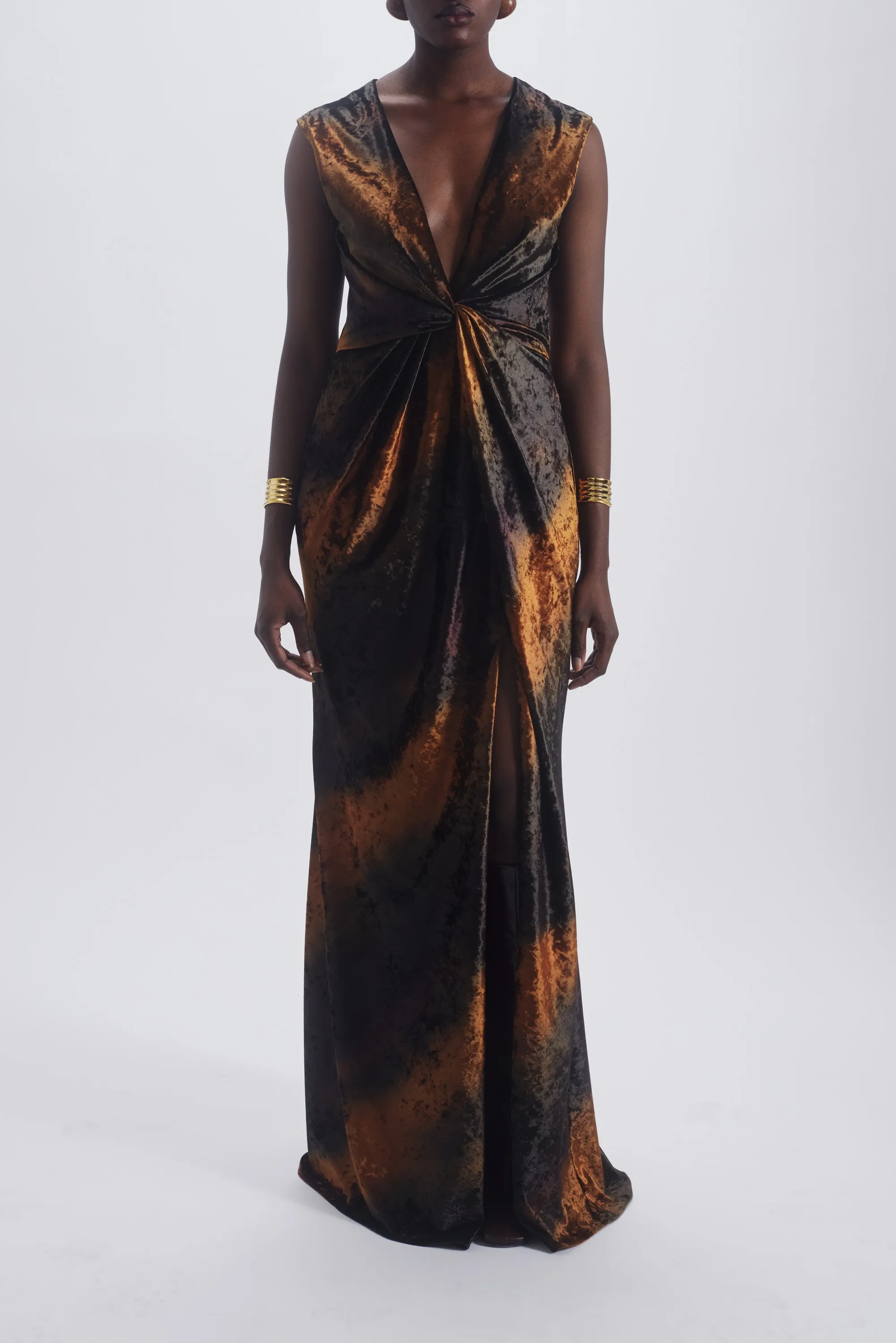 Ombré Velvet Twisted Gown sold by Amsale