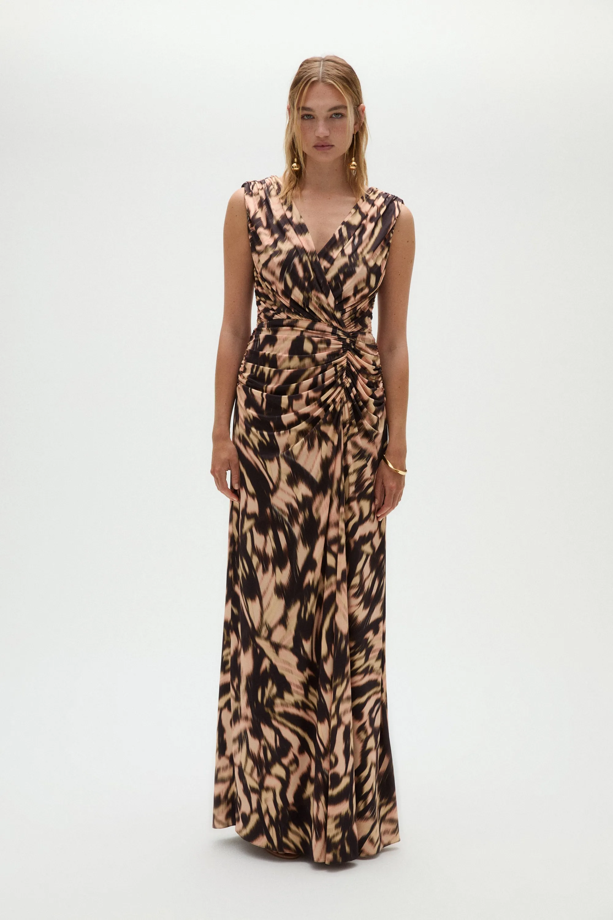 Printed Satin Jersey Dress sold by Amsale product image thumbnail 4