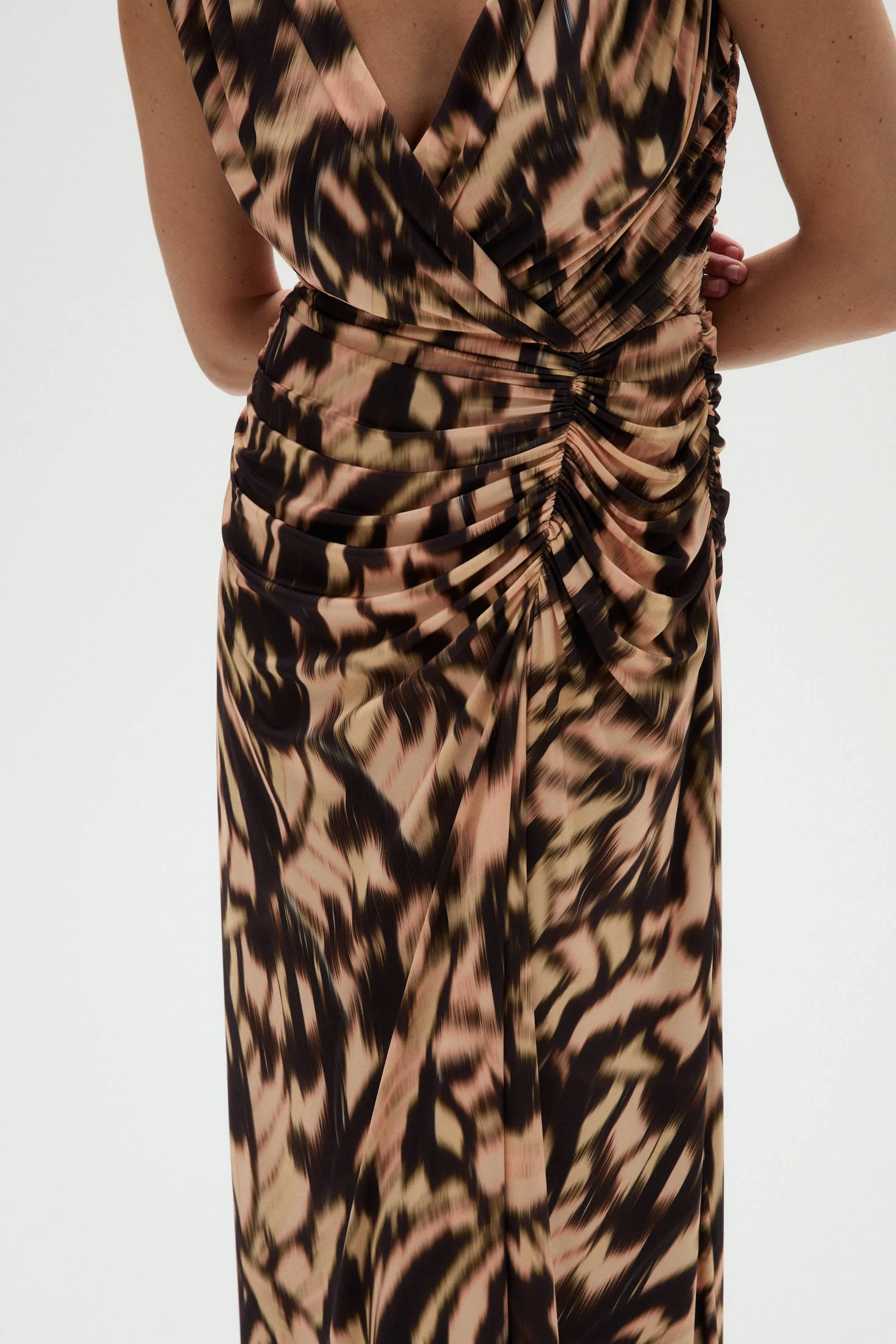 Printed Satin Jersey Dress sold by Amsale product image thumbnail 5