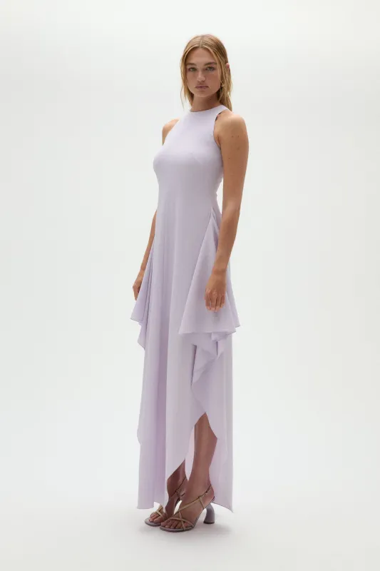 Pebble Crepe Halter Dress sold by Amsale