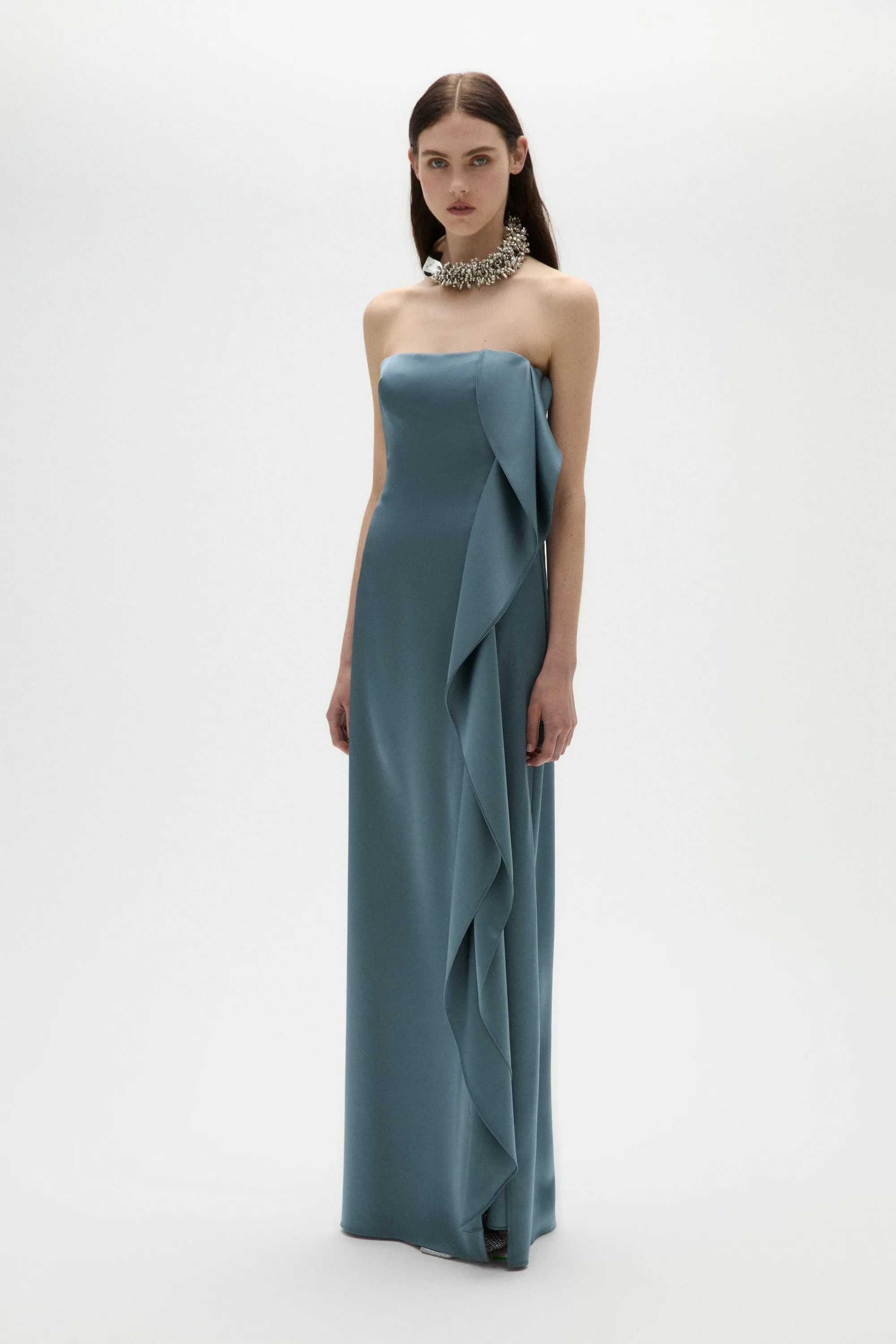 Satin Cascade Gown sold by Amsale