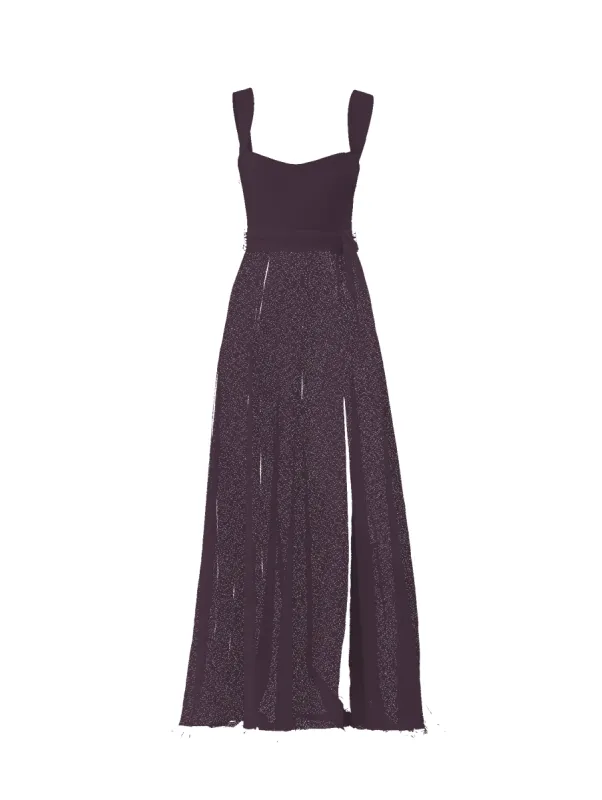Bodice(Alexis), Skirt(Arabella),Belt(Sash), plum sold by Amsale