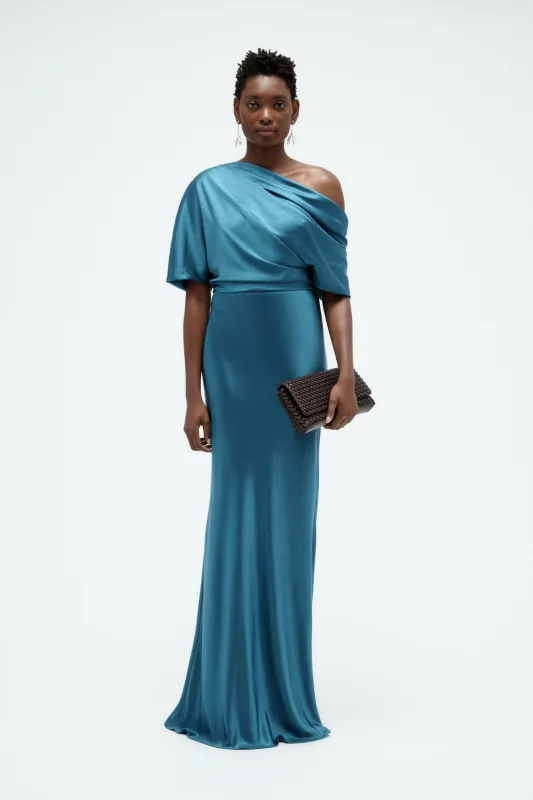 Liquid Satin Slouch Gown made by Amsale