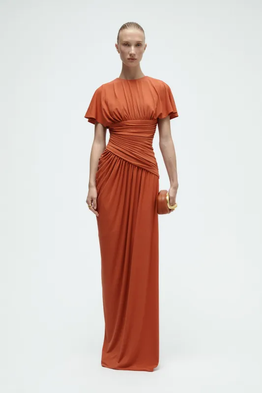 Asymmetric Jersey Gown sold by Amsale