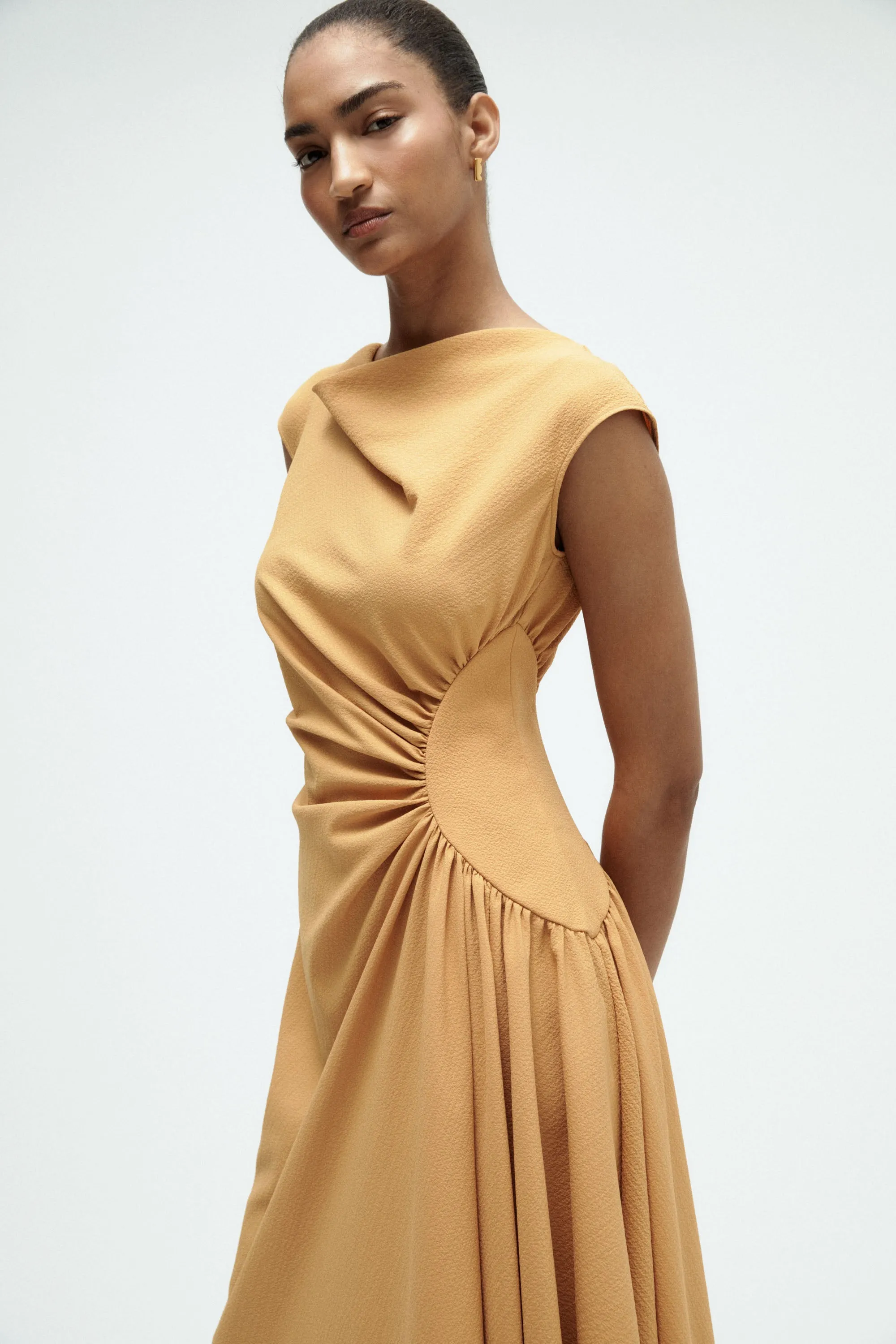 Textured Cowl Neck Gown sold by Amsale product image thumbnail 2
