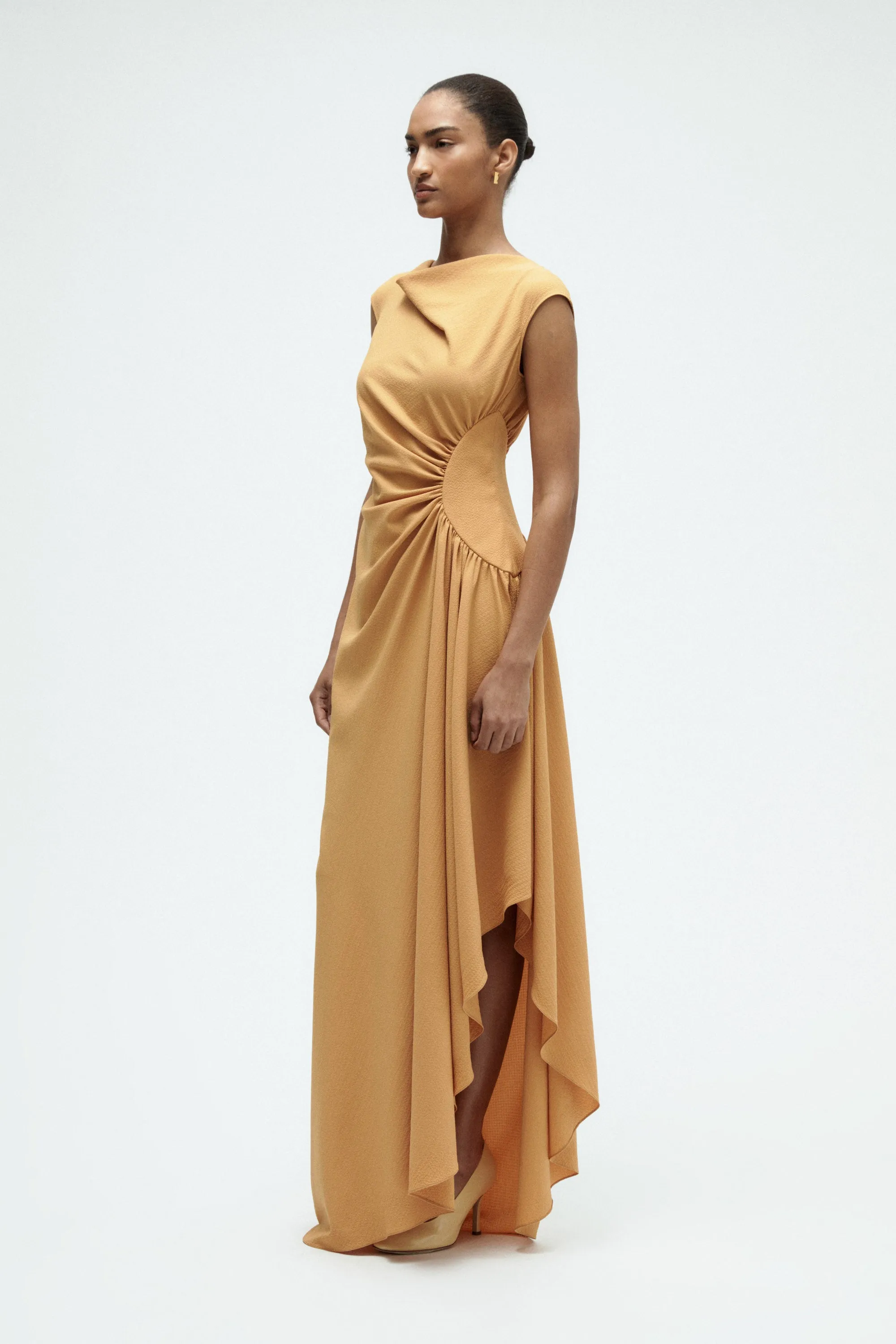 Textured Cowl Neck Gown sold by Amsale product image thumbnail 3