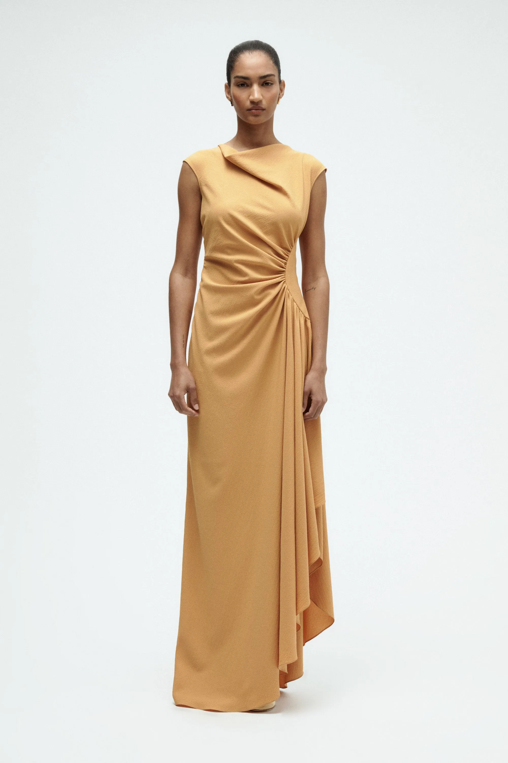 Textured Cowl Neck Gown sold by Amsale product image thumbnail 5
