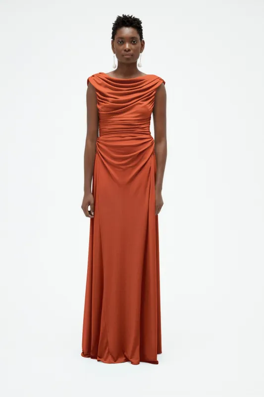 Draped Cowl Jersey Dress made by Amsale
