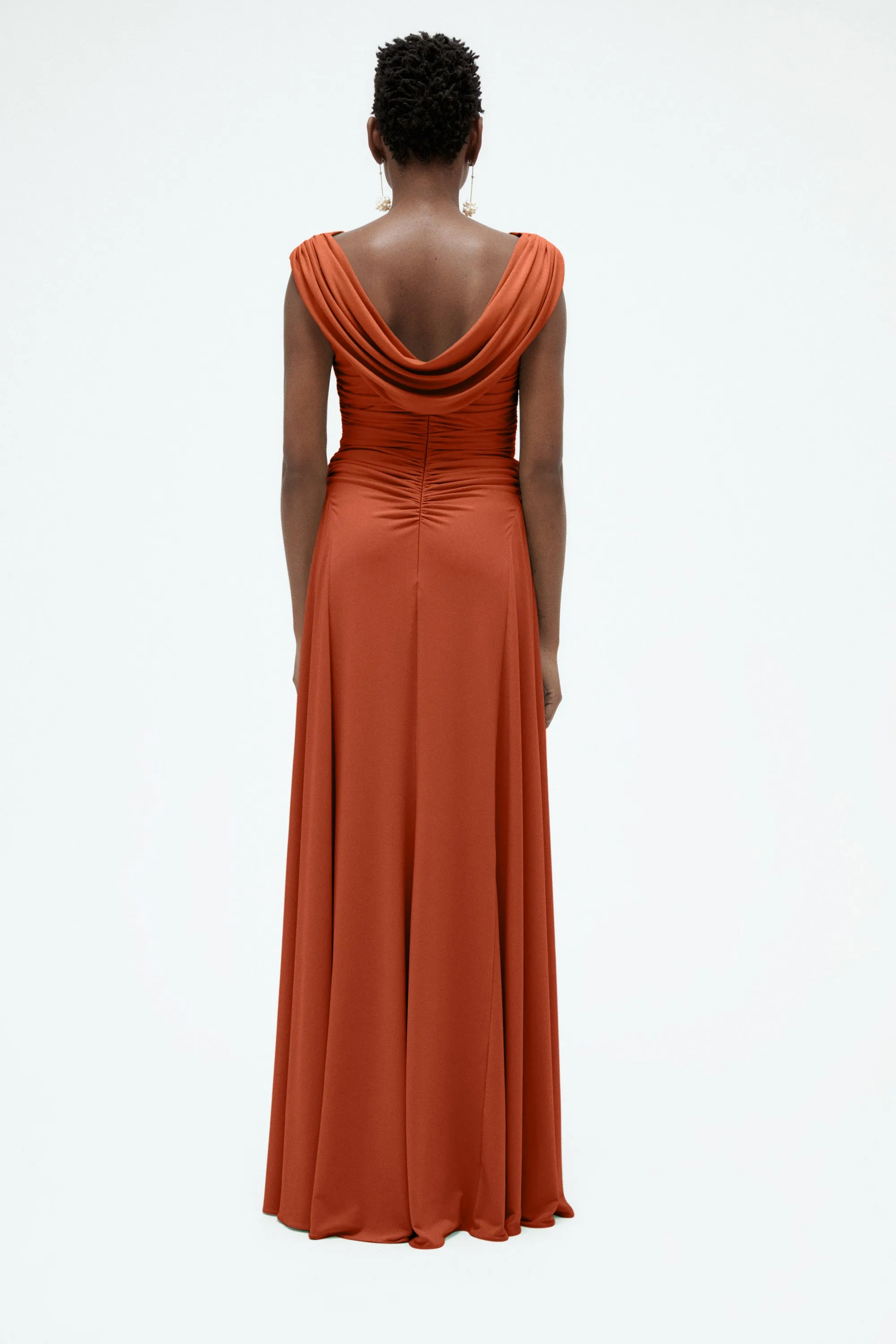 Draped Cowl Jersey Dress sold by Amsale product image thumbnail 2