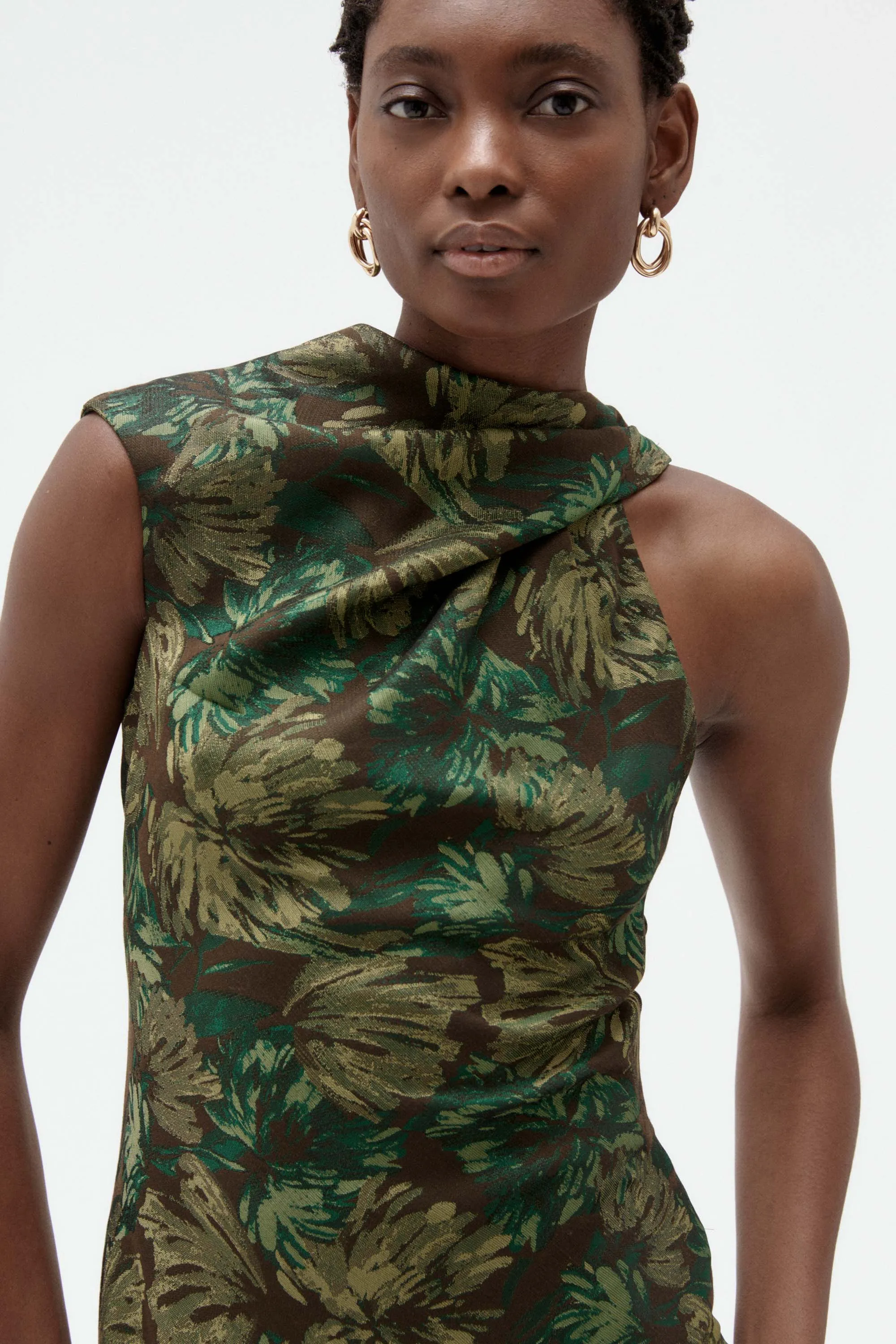 Floral Jacquard Twist Gown sold by Amsale product image thumbnail 2