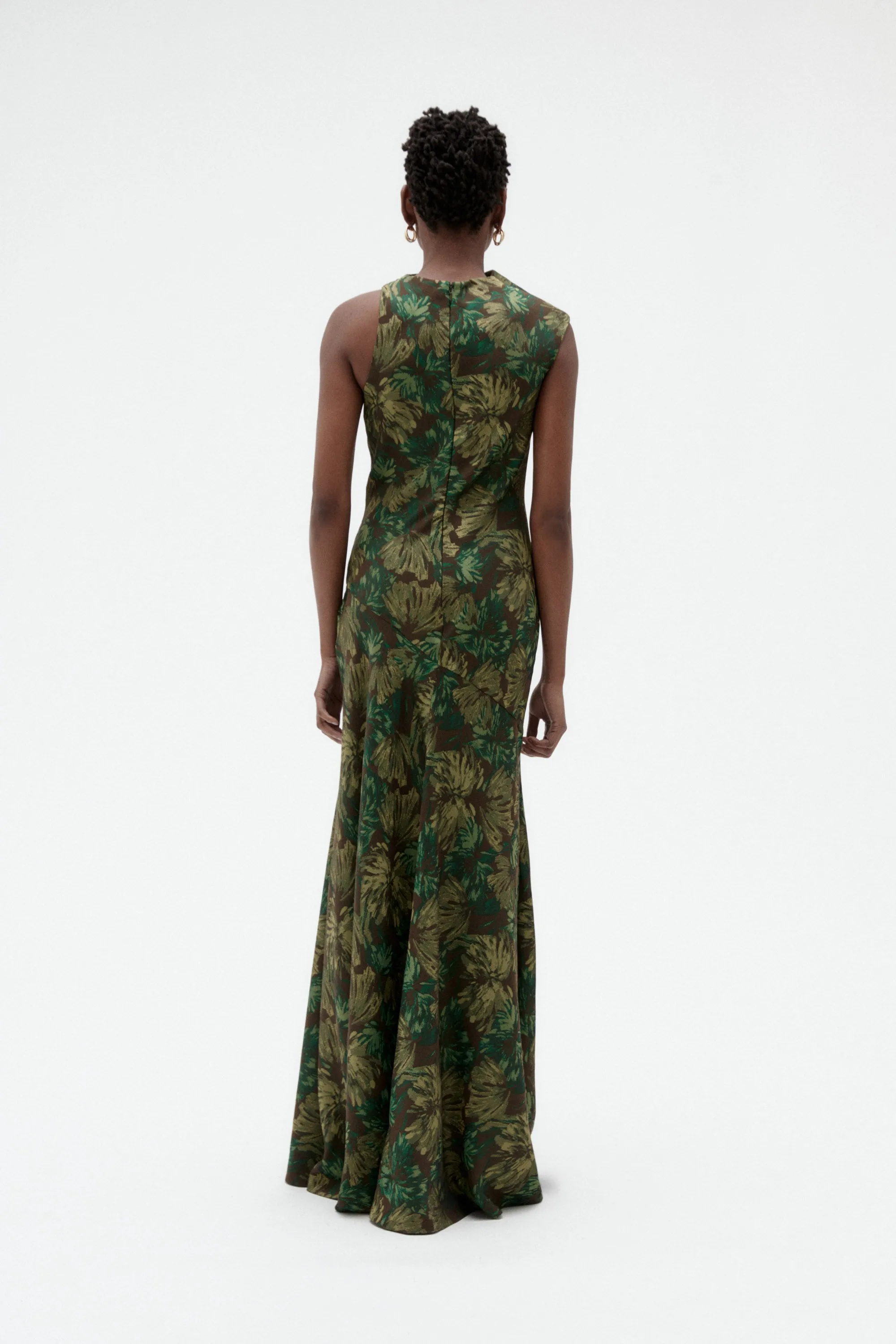 Floral Jacquard Twist Gown sold by Amsale product image thumbnail 4